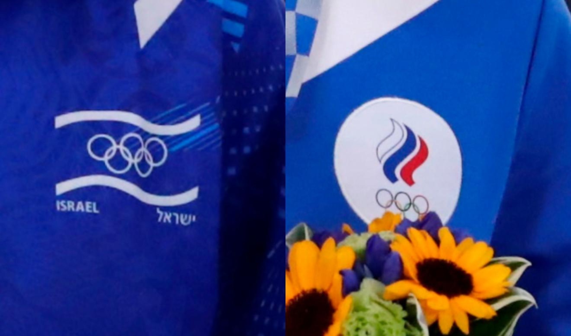 Olympic Emblems of Israel and the Russian Olympic Committee