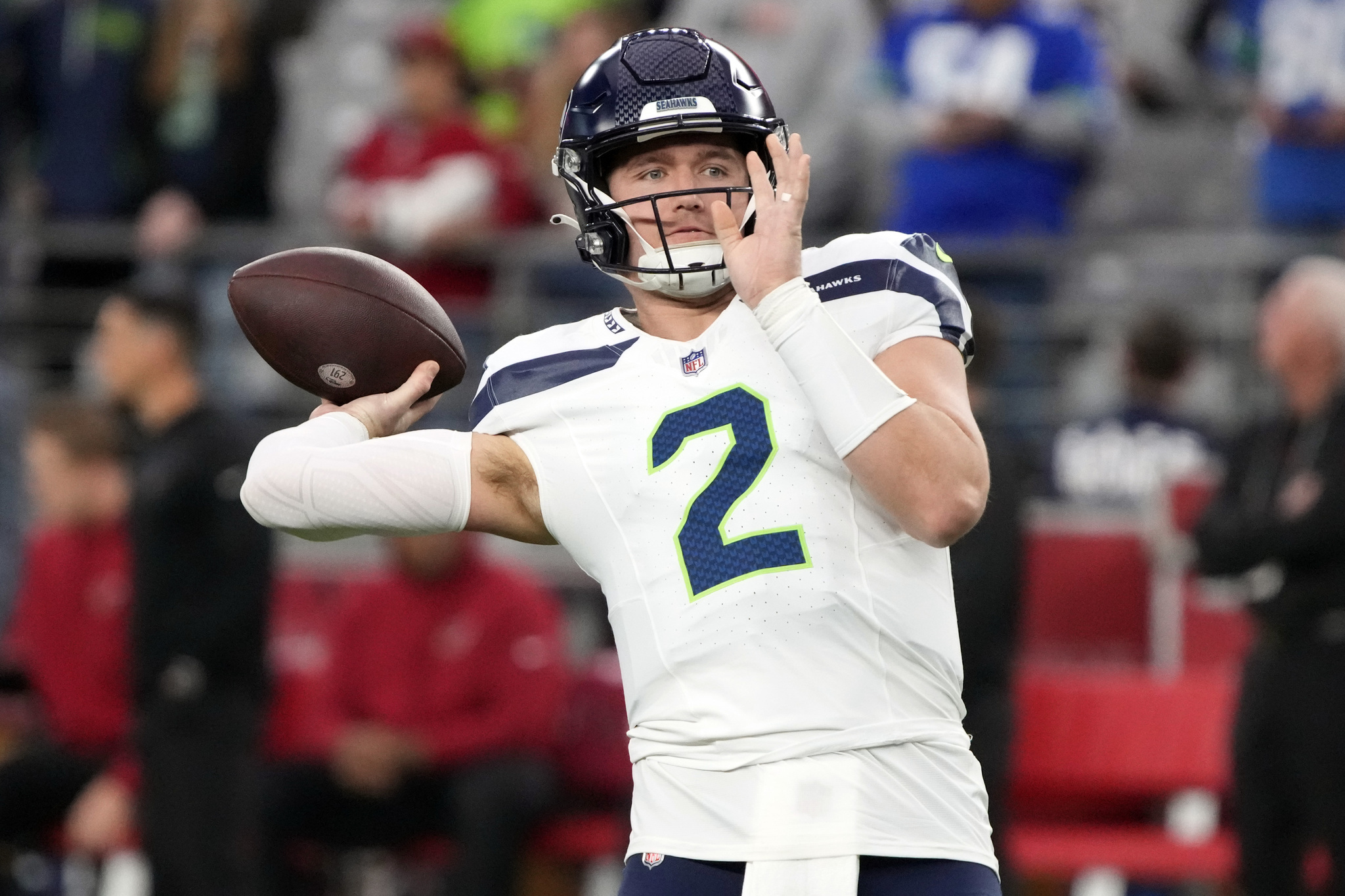 Drew Lock while playing for the Seattle Seahawks