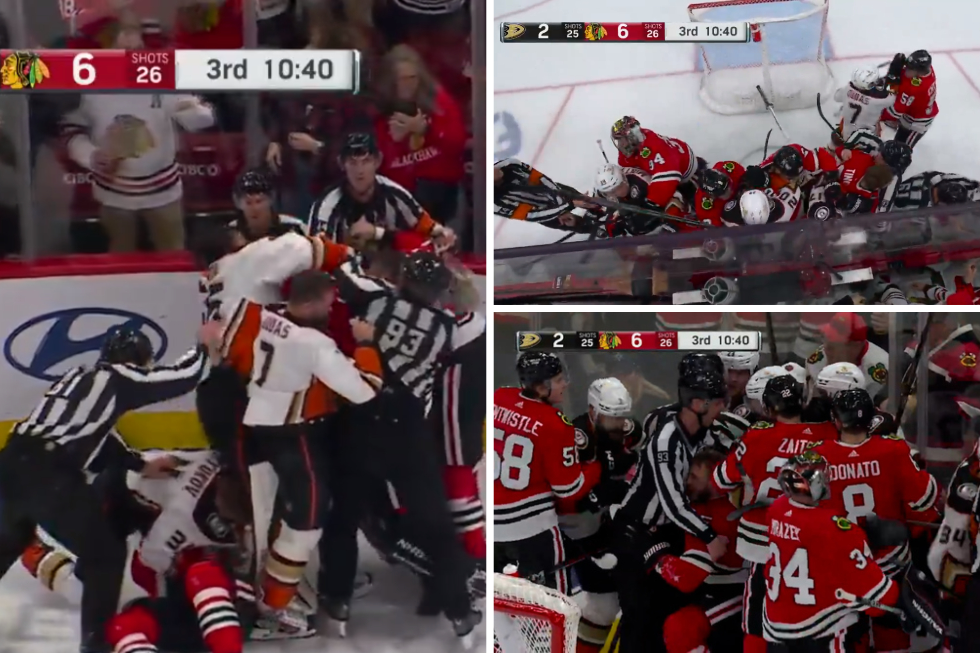 NHL fight of the year: the referees didnt even know where to start separating!