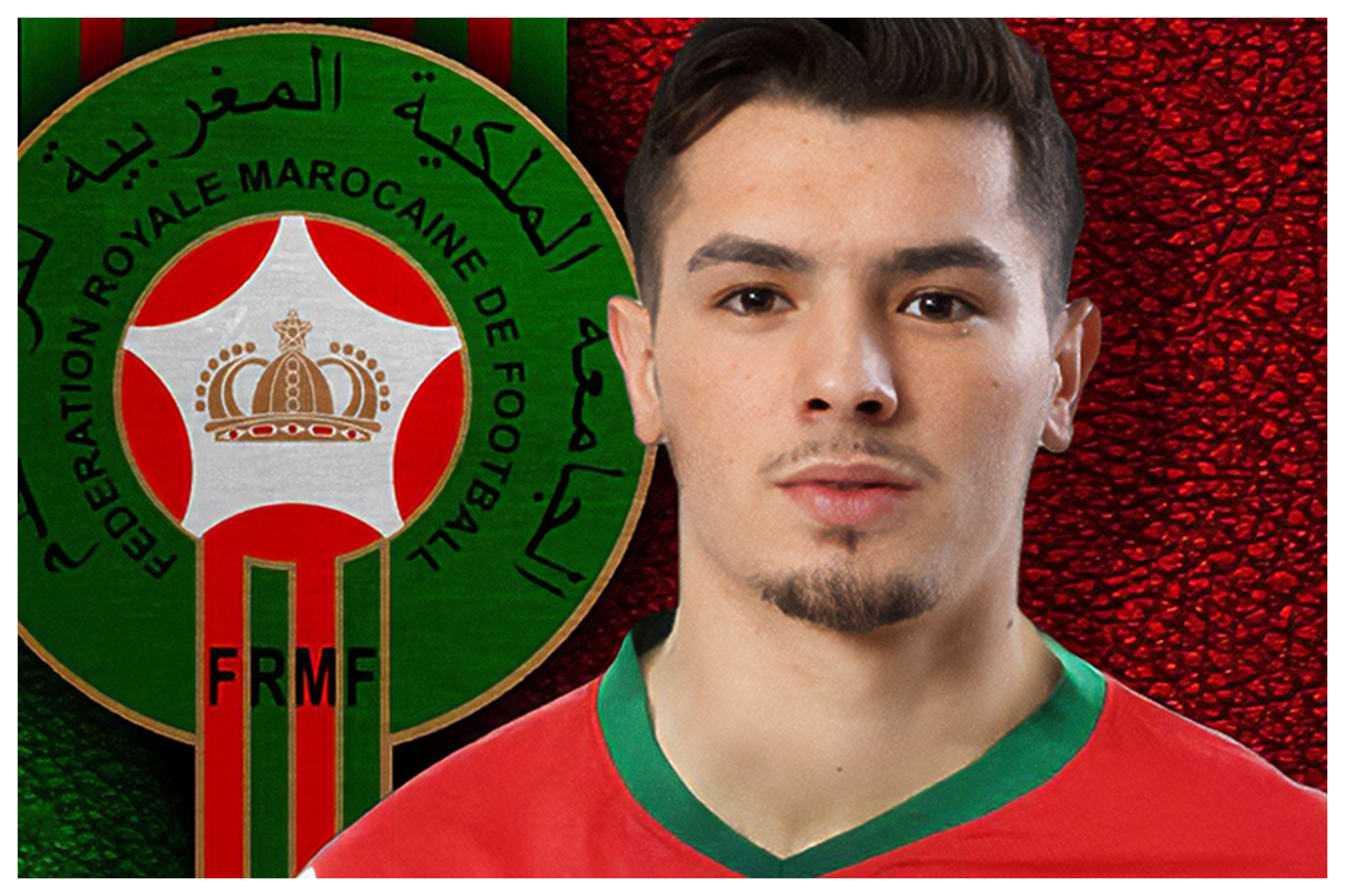 Brahim, en un fotomontaje de MARCA con la camiseta de Marruecos.