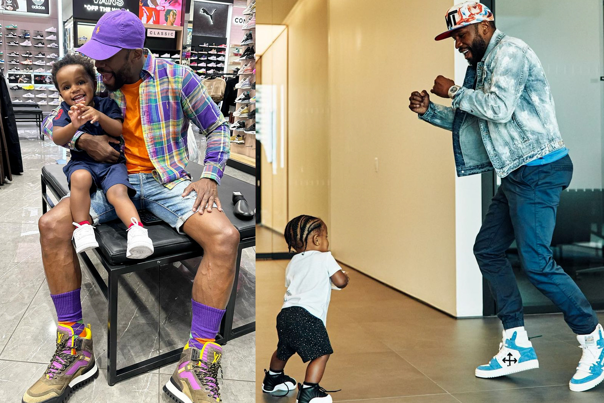 Floyd Mayweather and his grandson Meezy Mayweather