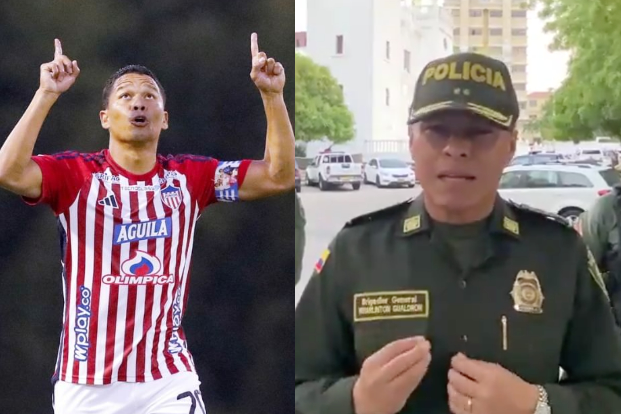 Polica revela el intento de extorsin a Carlos Bacca en Colombia (Instagram: Dimayor - Polica Nacional)