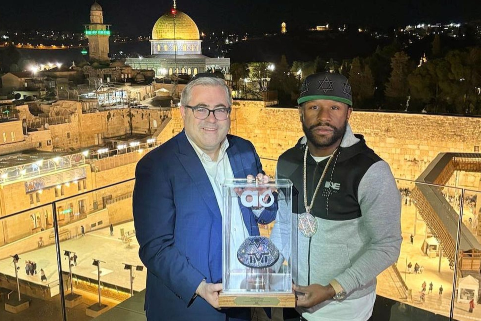 Floyd Mayweather seen recently in his trip to Israel amidst the war in Gaza