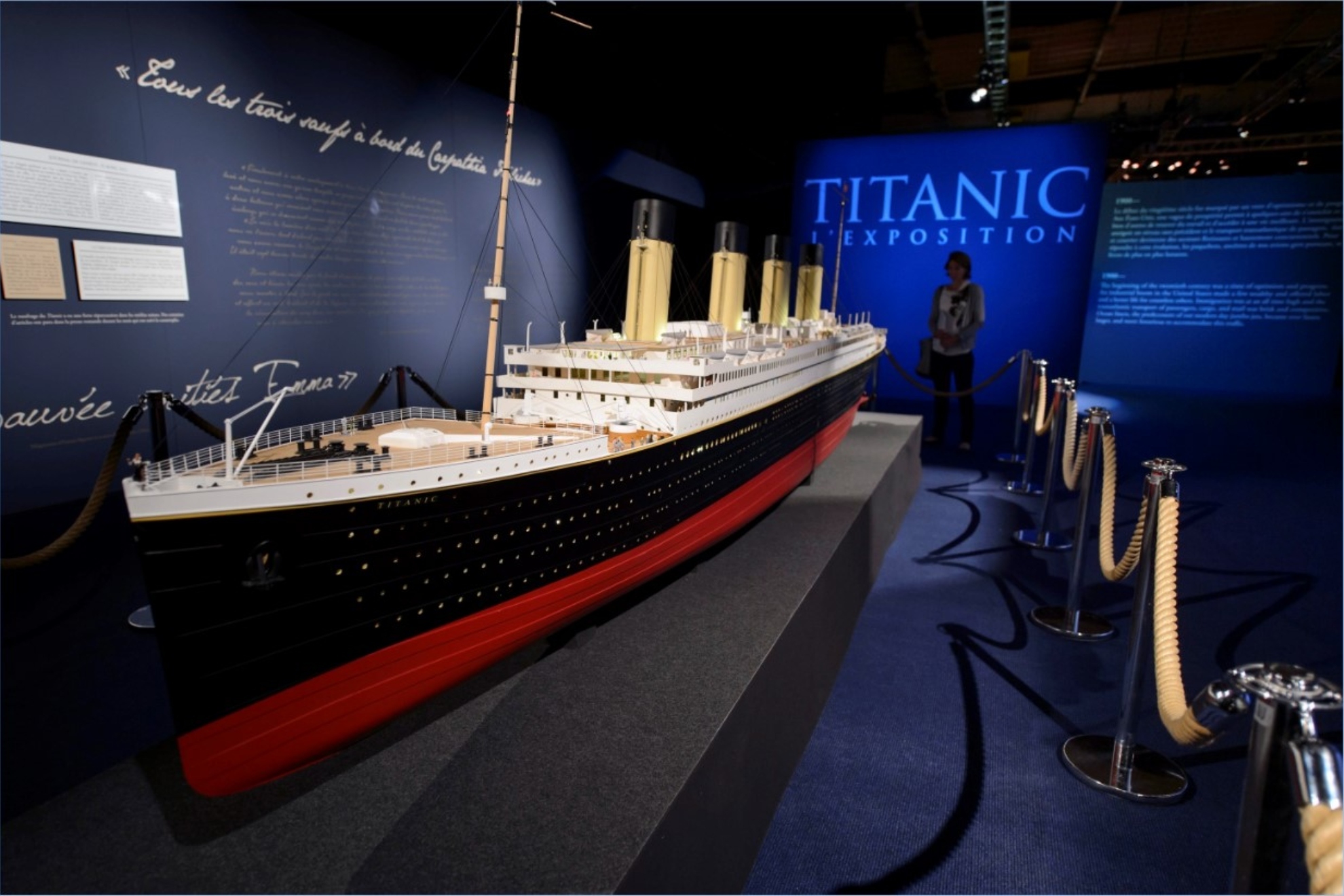 Model of the Titanic.