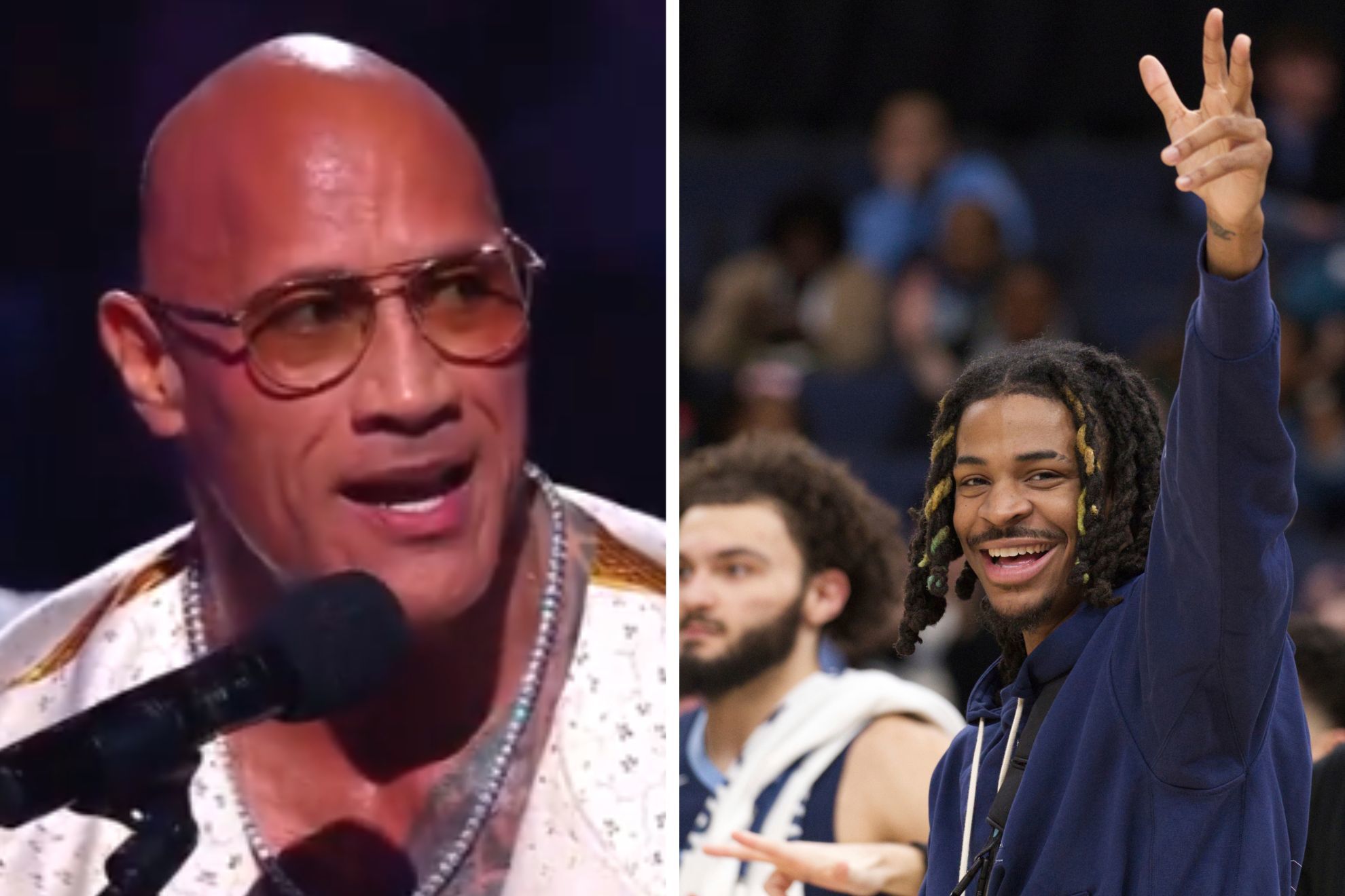 Ja Morant catches strays from The Rock during WWE legends Memphis visit