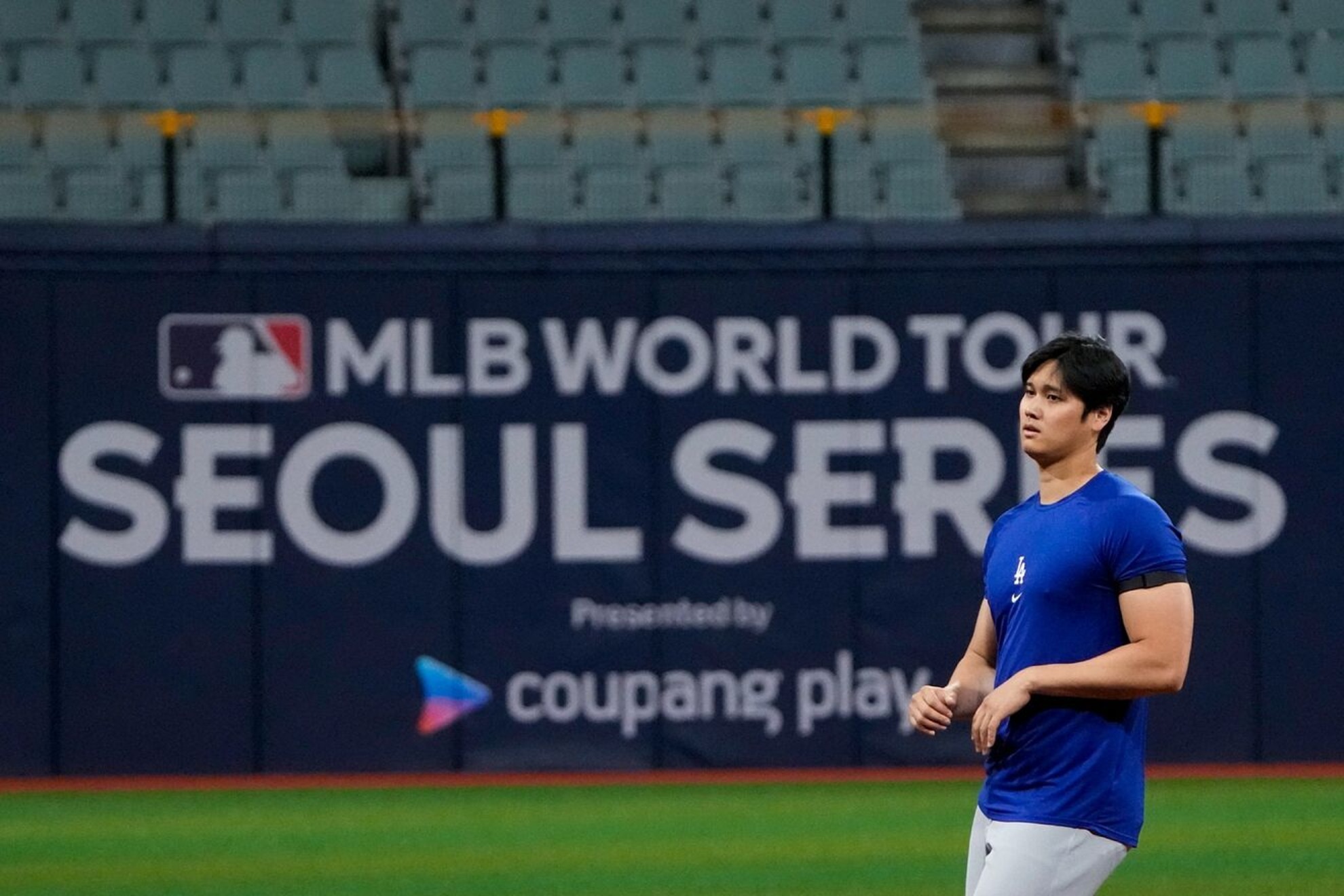 Shohei Ohtani and the Dodgers are training in Seoul ahead of a two-game series against the San Diego Padres.