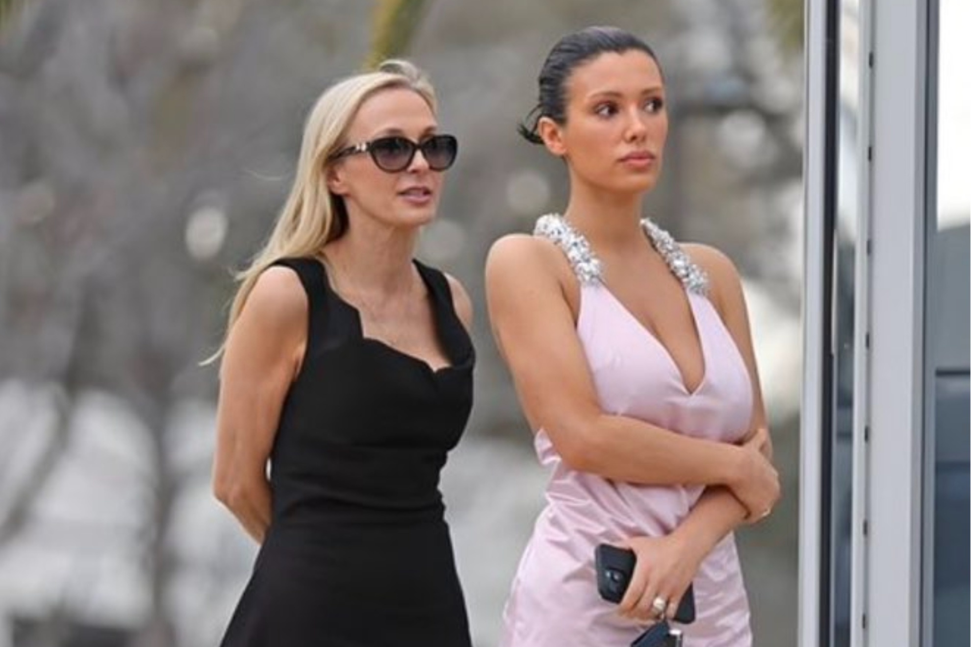 Bianca (R) and Alexandra Censori out for a walk in LA.