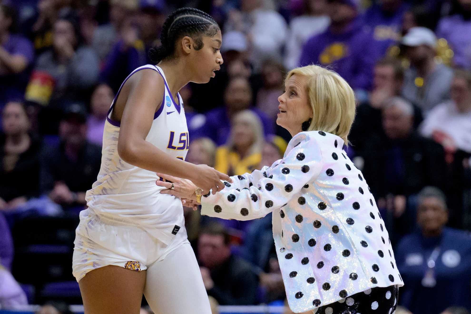 Kim Mulkey had to break the bad news to Angel Reese on Selection Sunday