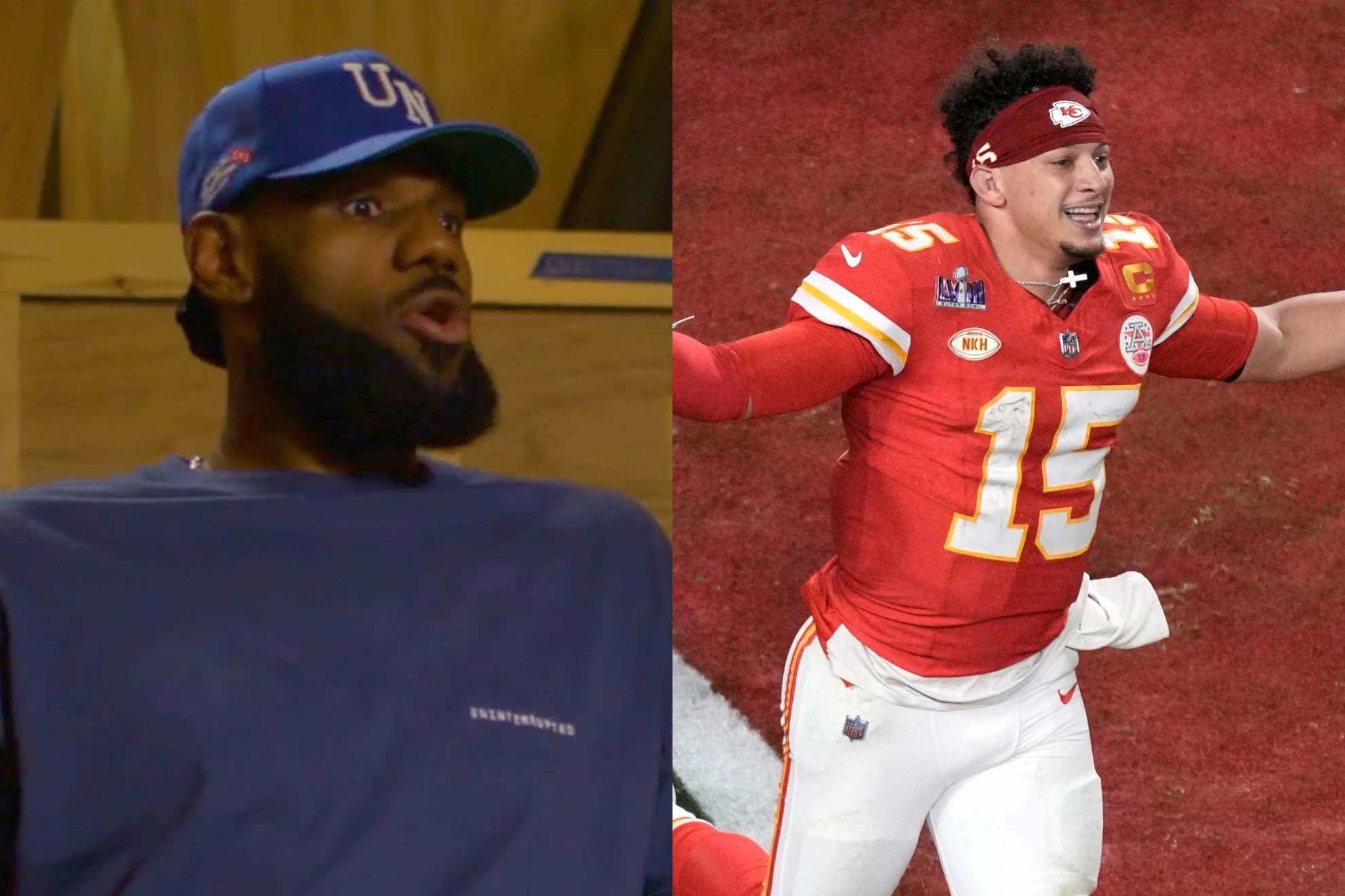 LeBron James brought up Patrick Mahomes on his podcast