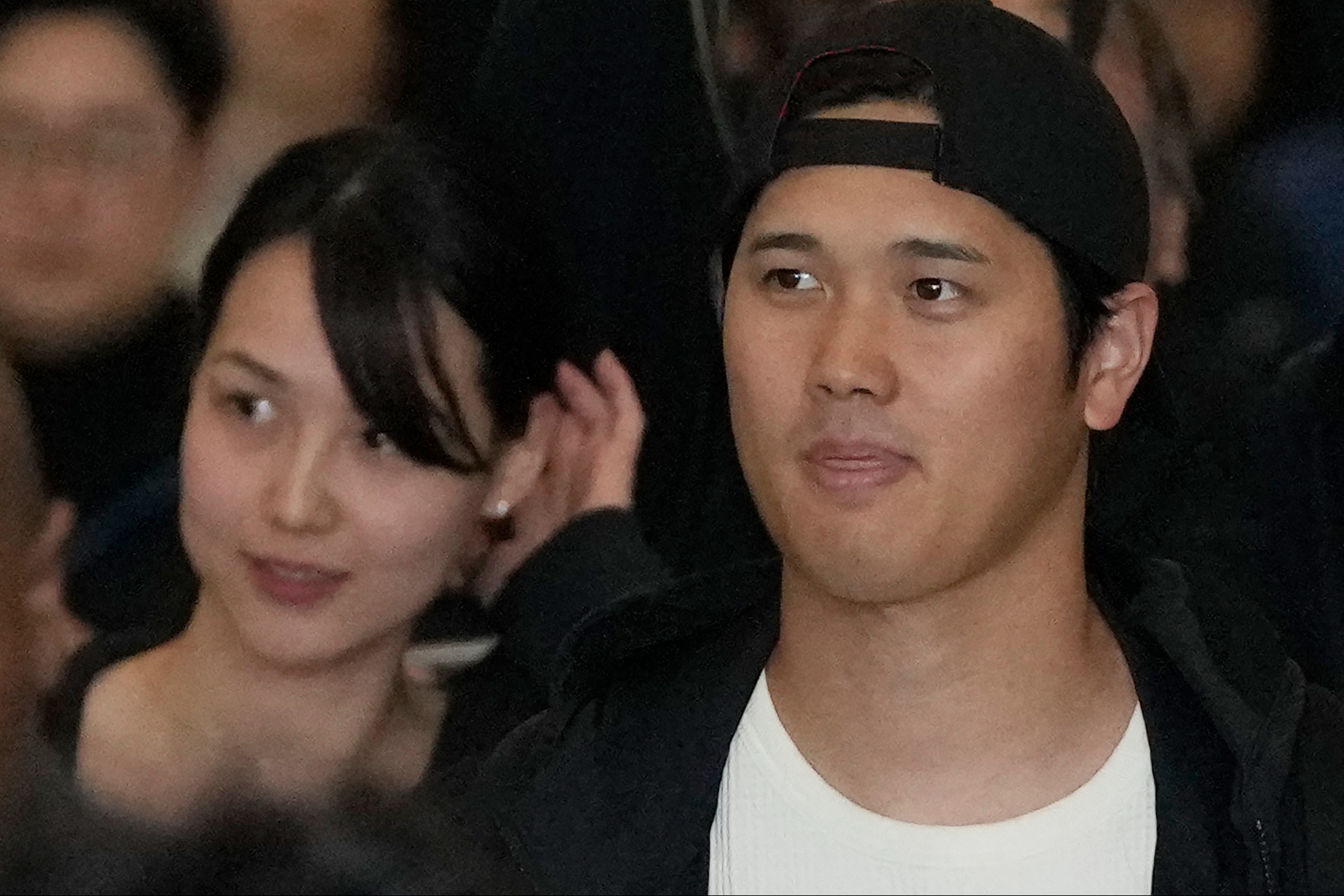 Mamiko Tanaka and her husband, Dodgers star Shohei Ohtani.