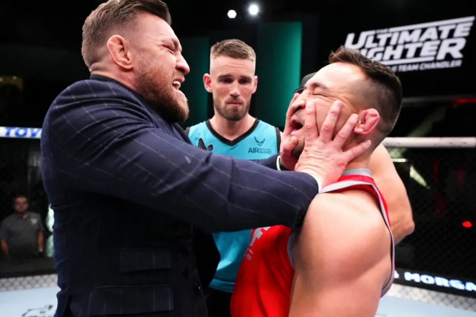 Conor McGregor shoves Michael Chandler at The Ultimate Fighter show