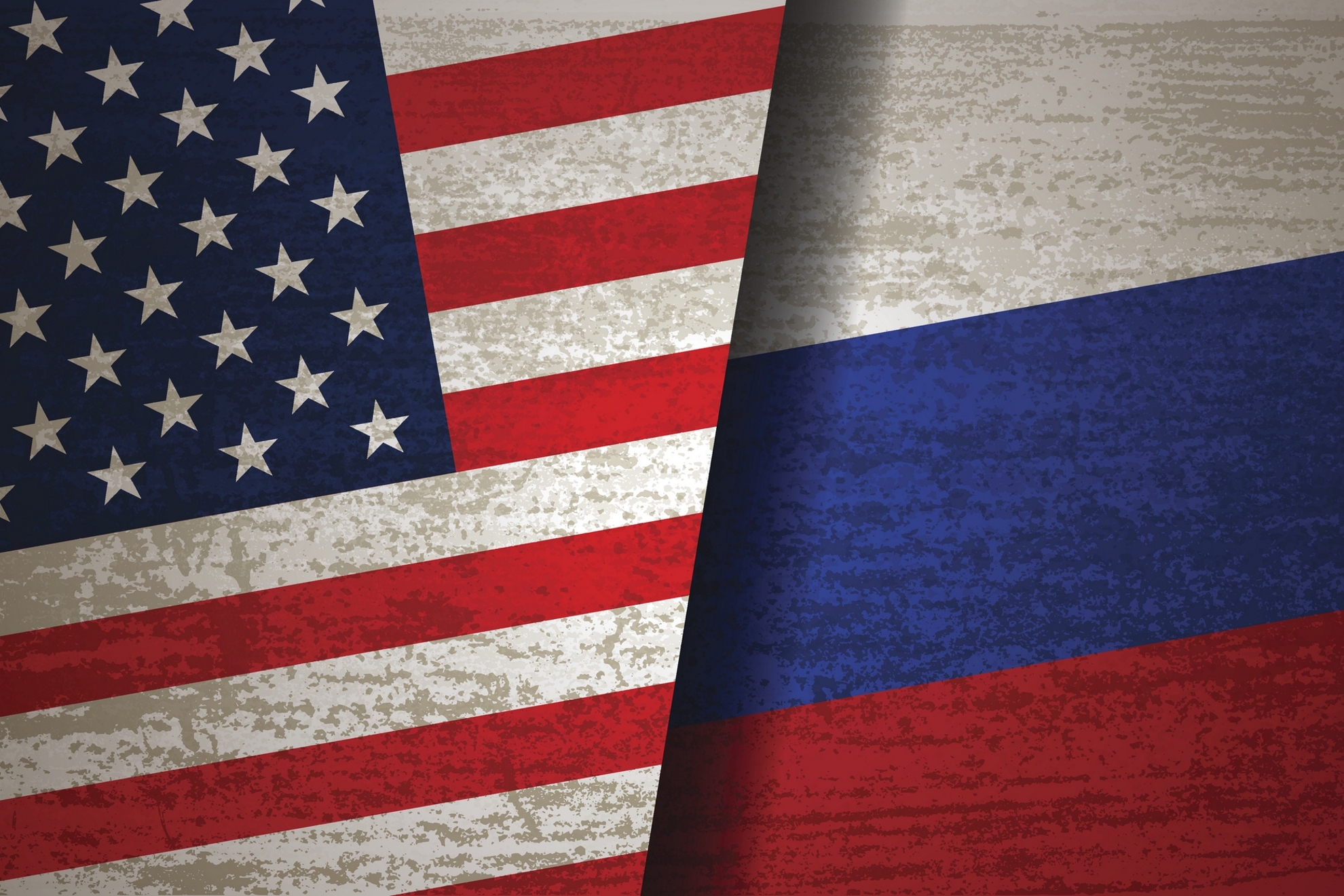 Ilustracin con las banderas de Estados Unidos y Rusia.