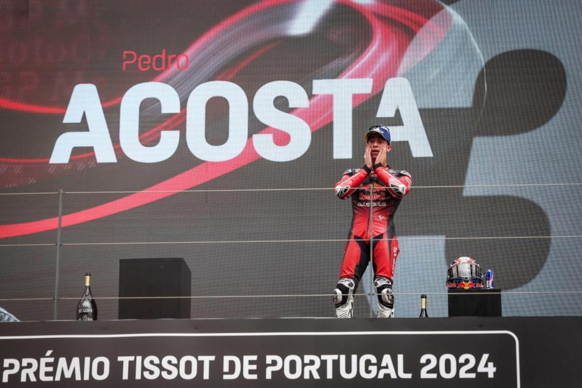 Pedro Acosta, en el podio.