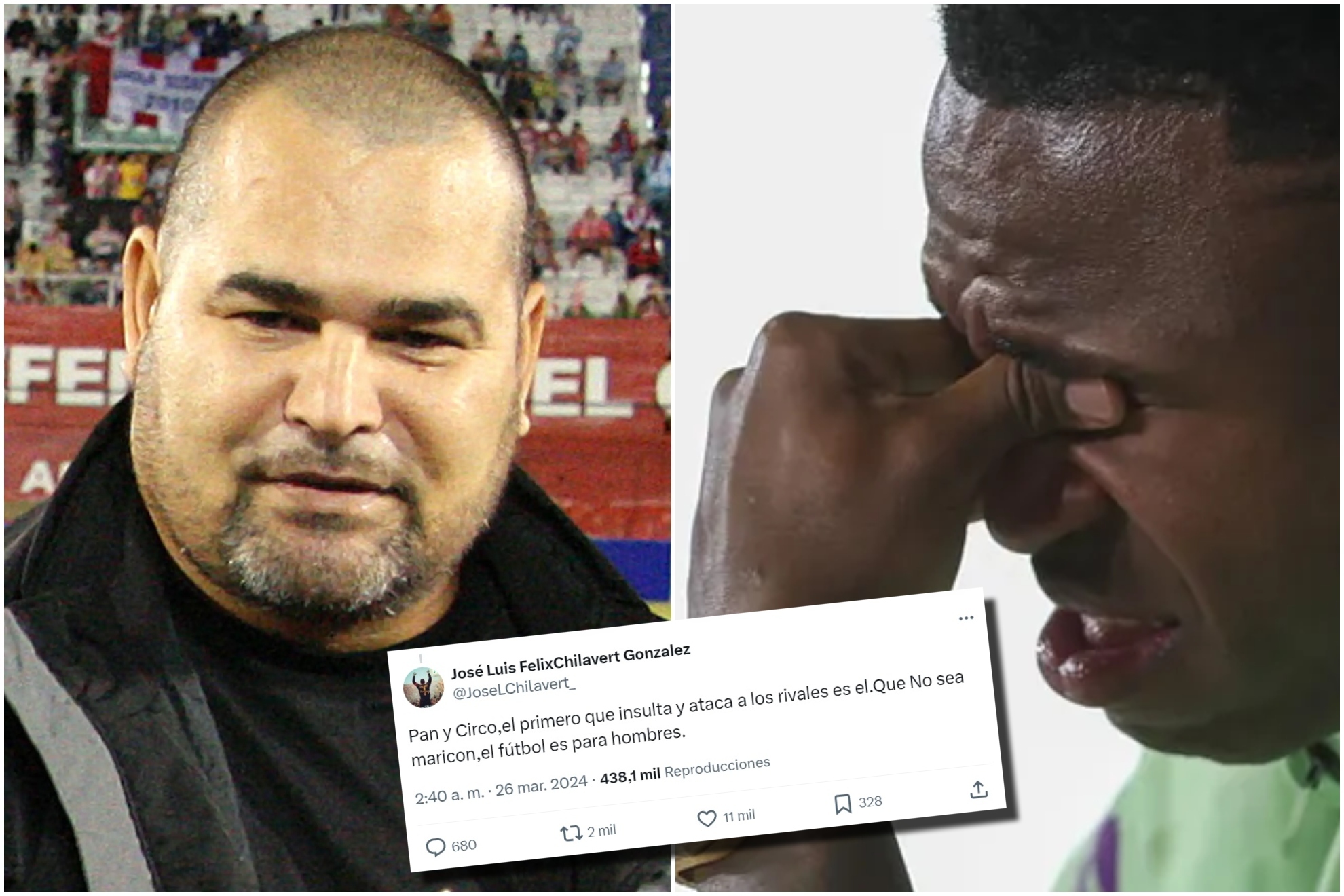 Jose Chilaverts unfortunate comment about Vinicius: Dont let him be a fa**ot, soccer is for men