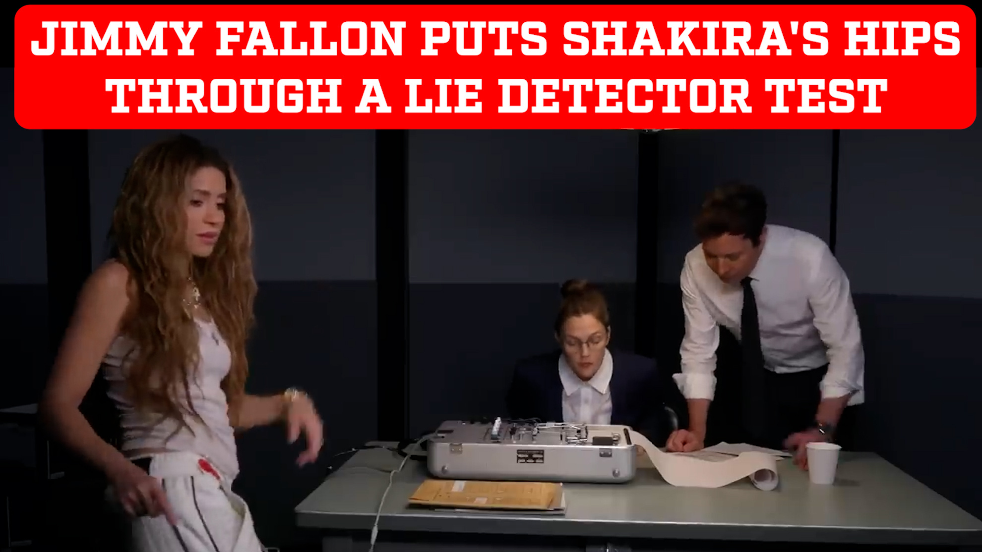 Shakira undergoes a lie detector test with her hips on The Tonight Show - Video