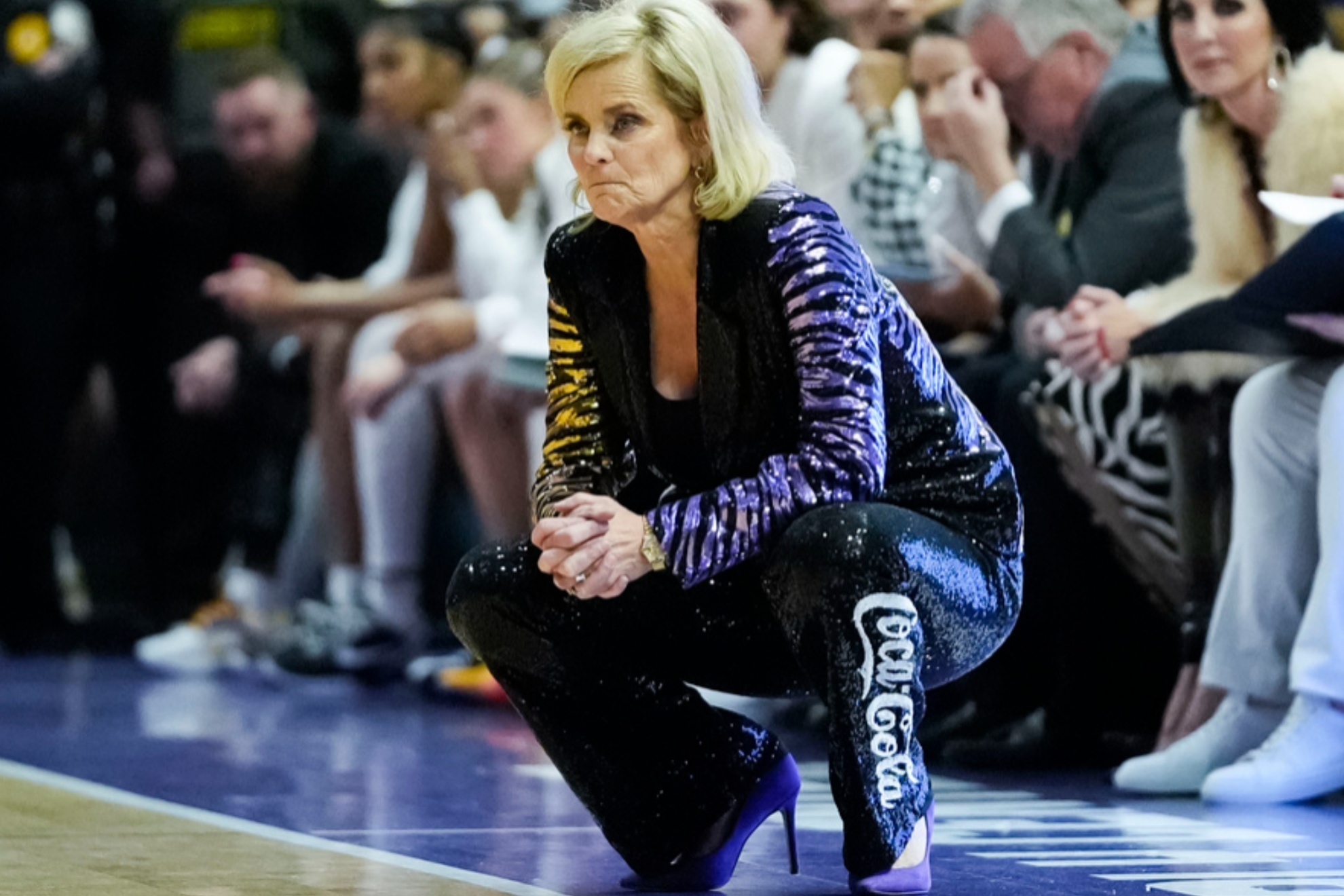 Kim Mulkey is the head coach of the LSU Womens basketball team