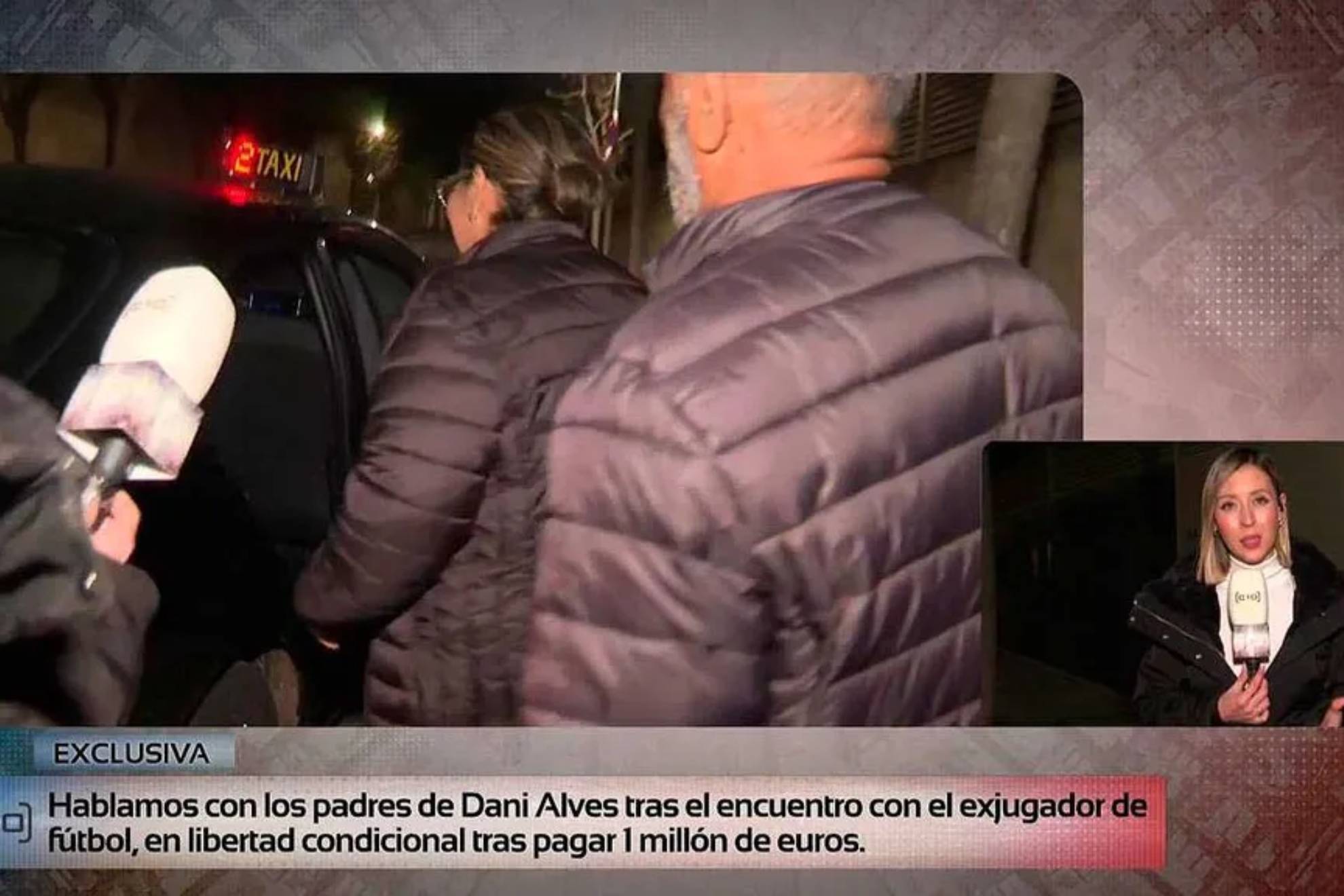 Los padres de Alves, tras ver a su hijo.