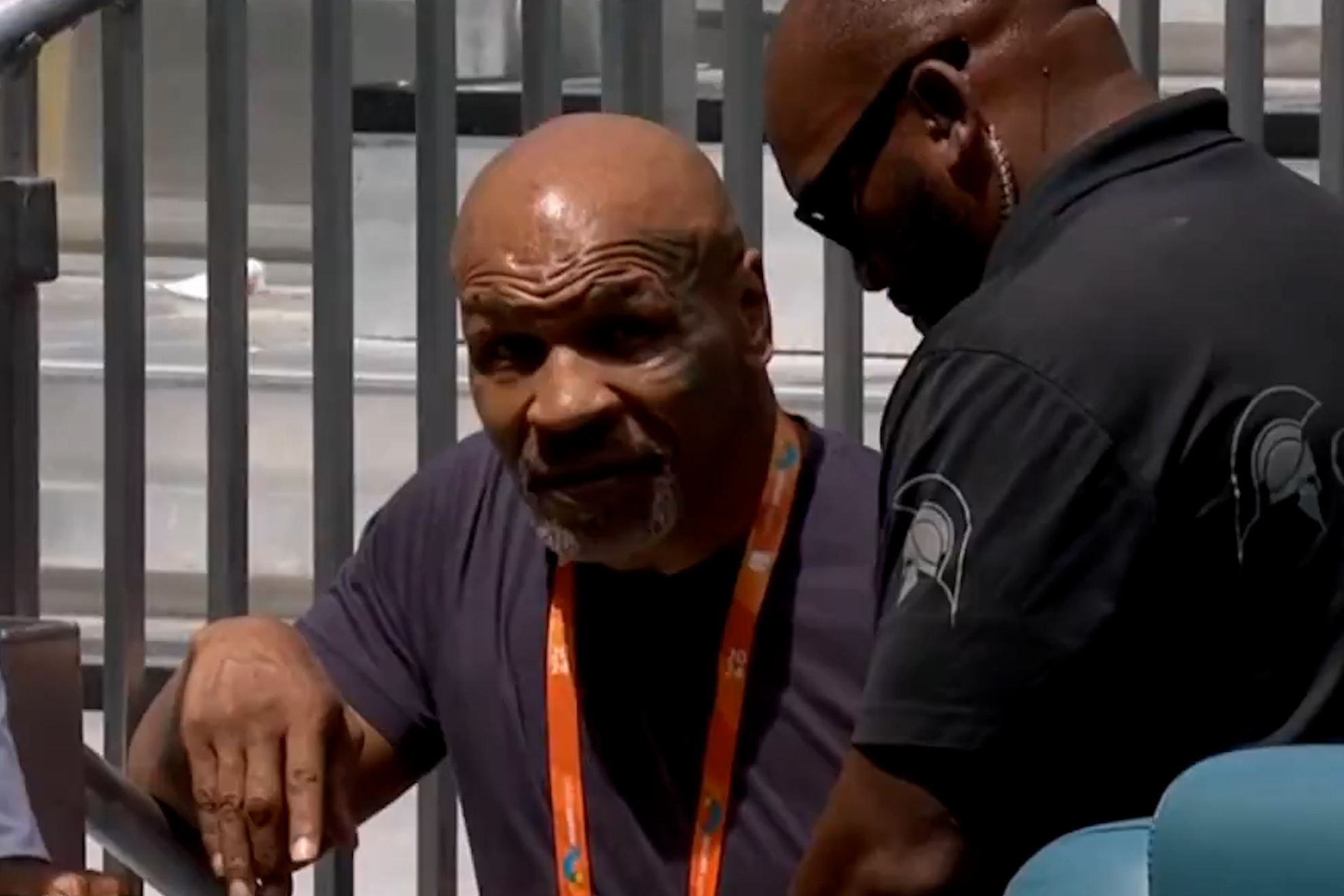 Mike Tyson stopped by security at Miami Open