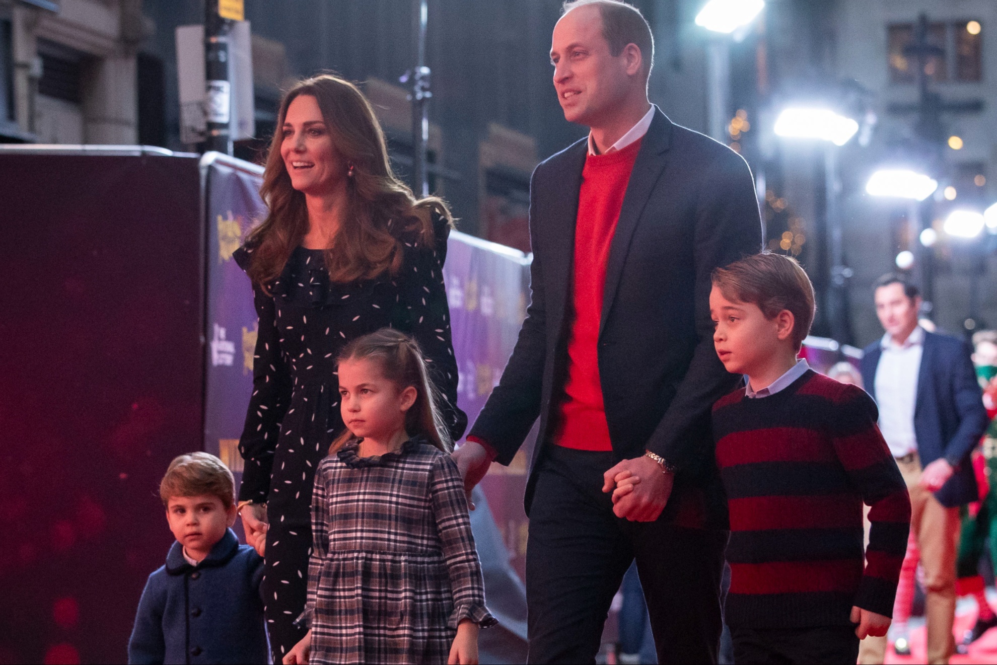 Kate Middleton and Prince William with their children.