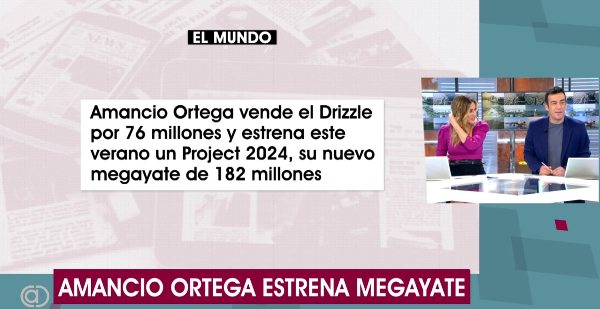 El nuevo 'capricho' de Amancio Ortega: un megayate de 182 millones de euros