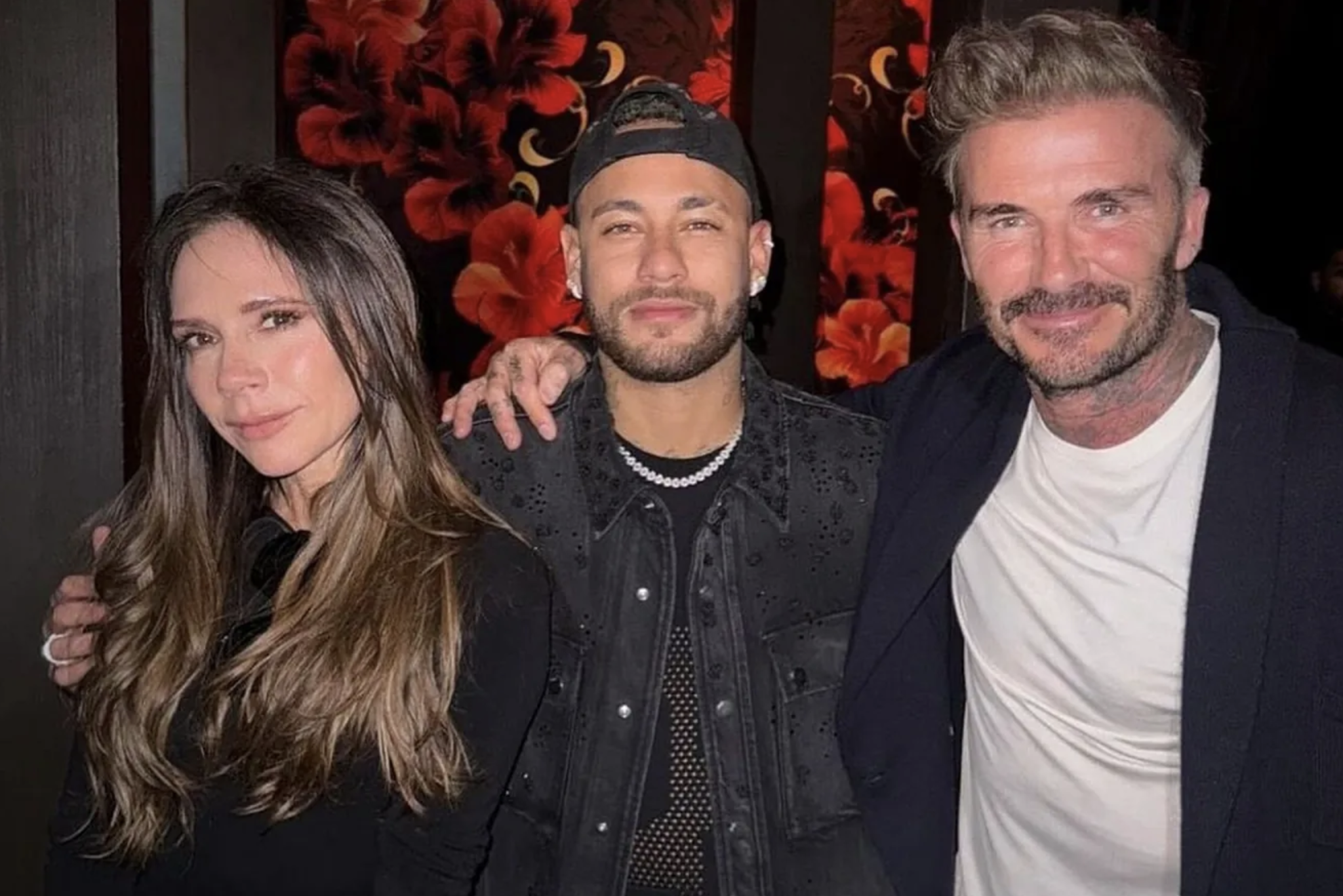Victoria Beckham, Neymar and David Beckham