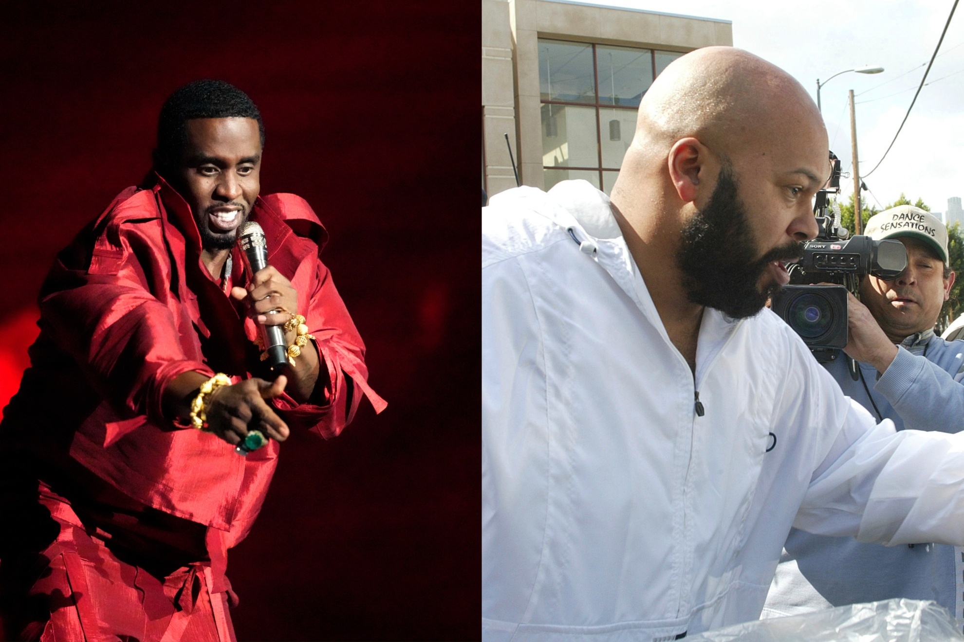 Mashup image of Diddy and Suge Knight