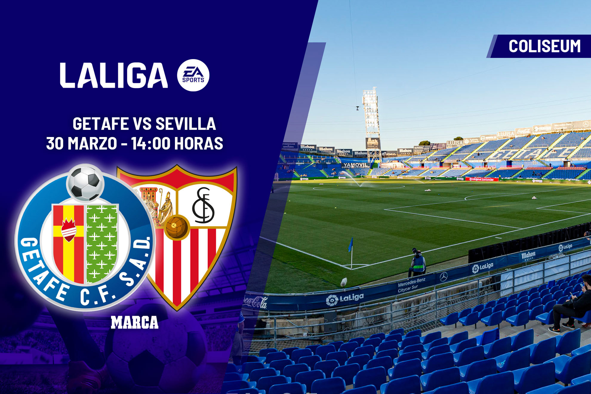 Getafe - Sevilla: horario, dnde ver en TV y canal del partido de  LaLiga EA Sports