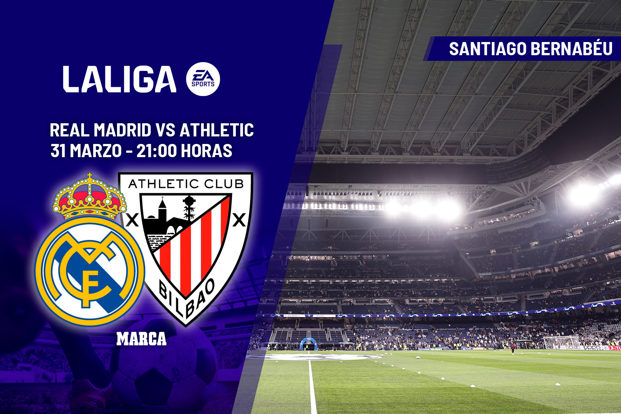 Dnde ver el Real Madrid - Athletic Club: horario y canal de TV del partido de  LaLiga EA Sports