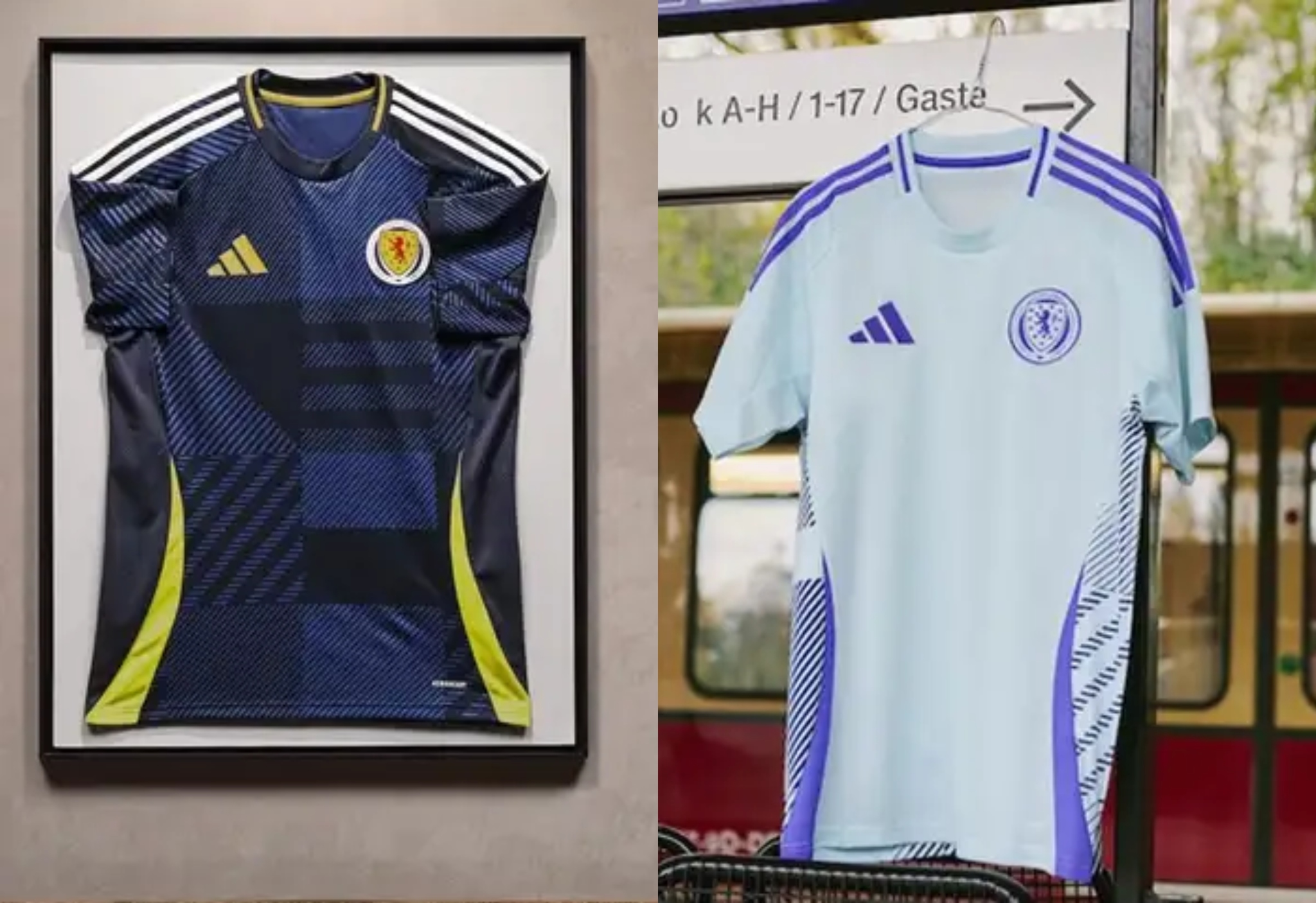 Primera y segunda camiseta de Escocia