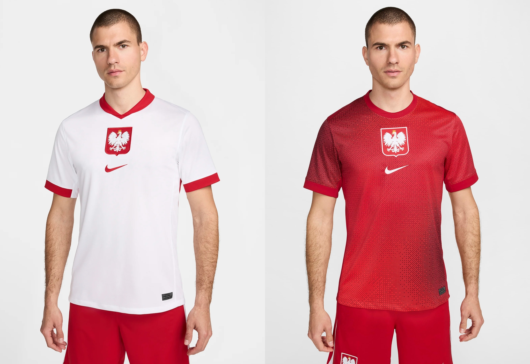 Primera y segunda camiseta de Polonia
