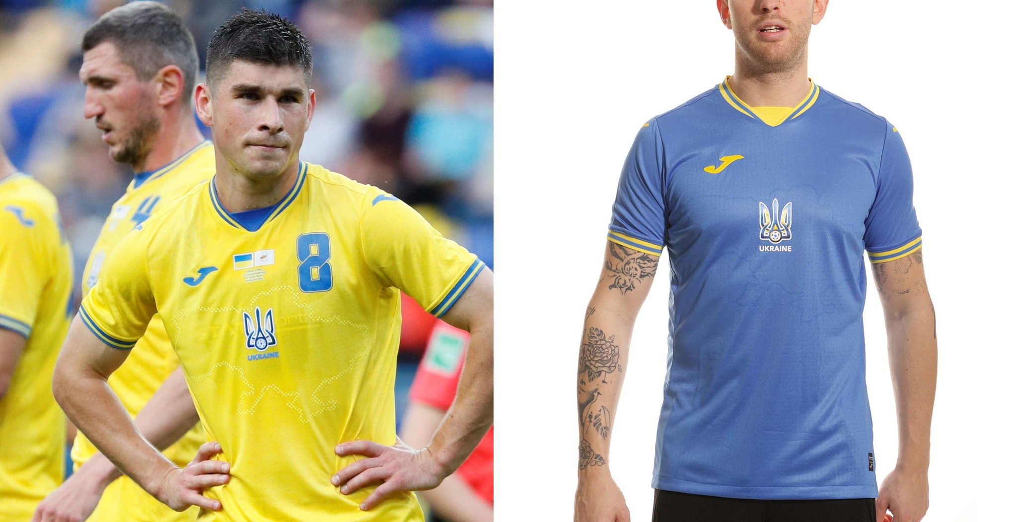 Primera y segunda camiseta de Ucrania