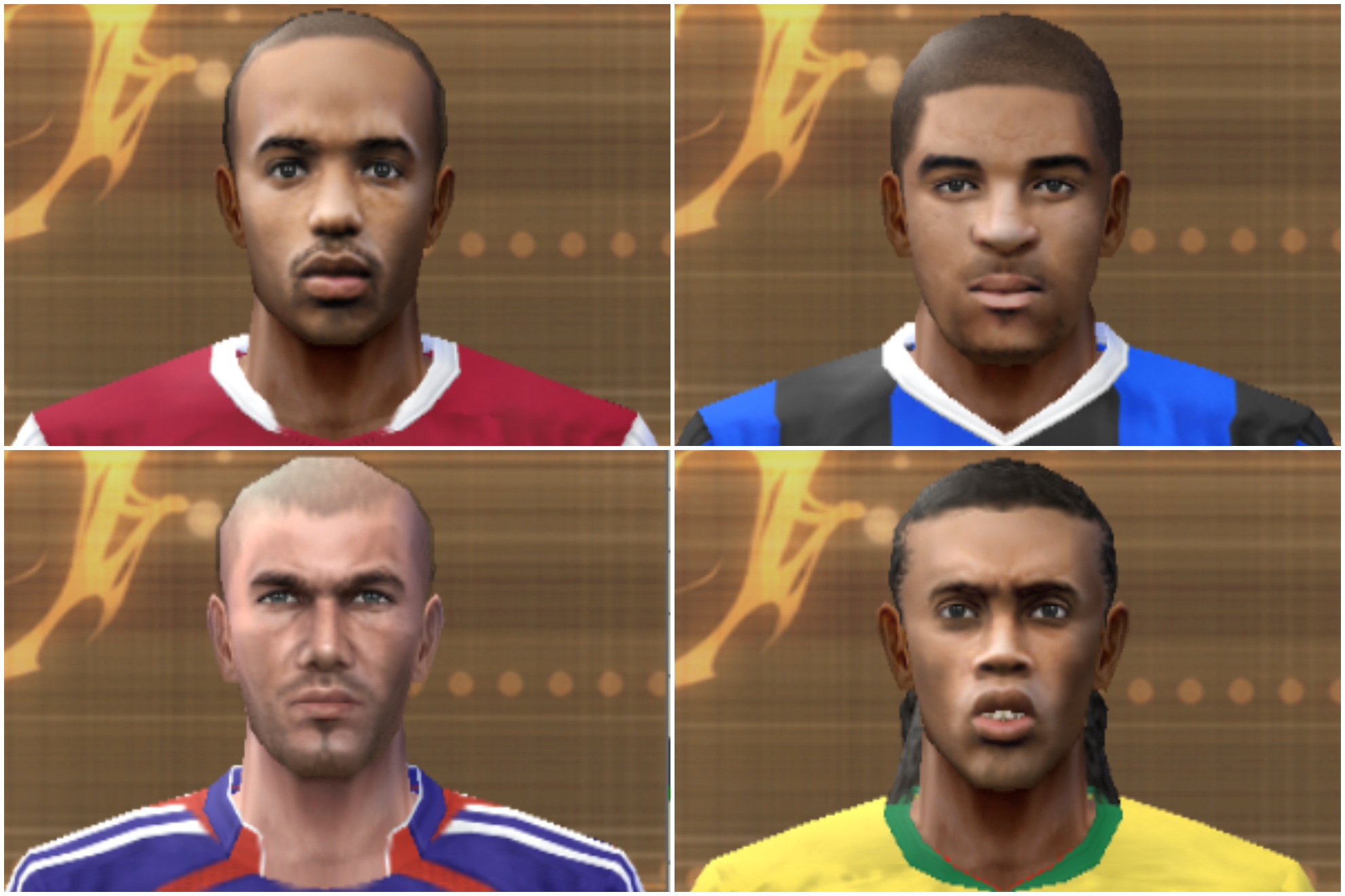Henry, Adriano, Zidane, Ronaldinho... Los futbolistas m�s ic�nicos del Pro Evolution Soccer 2006 (PES 6)