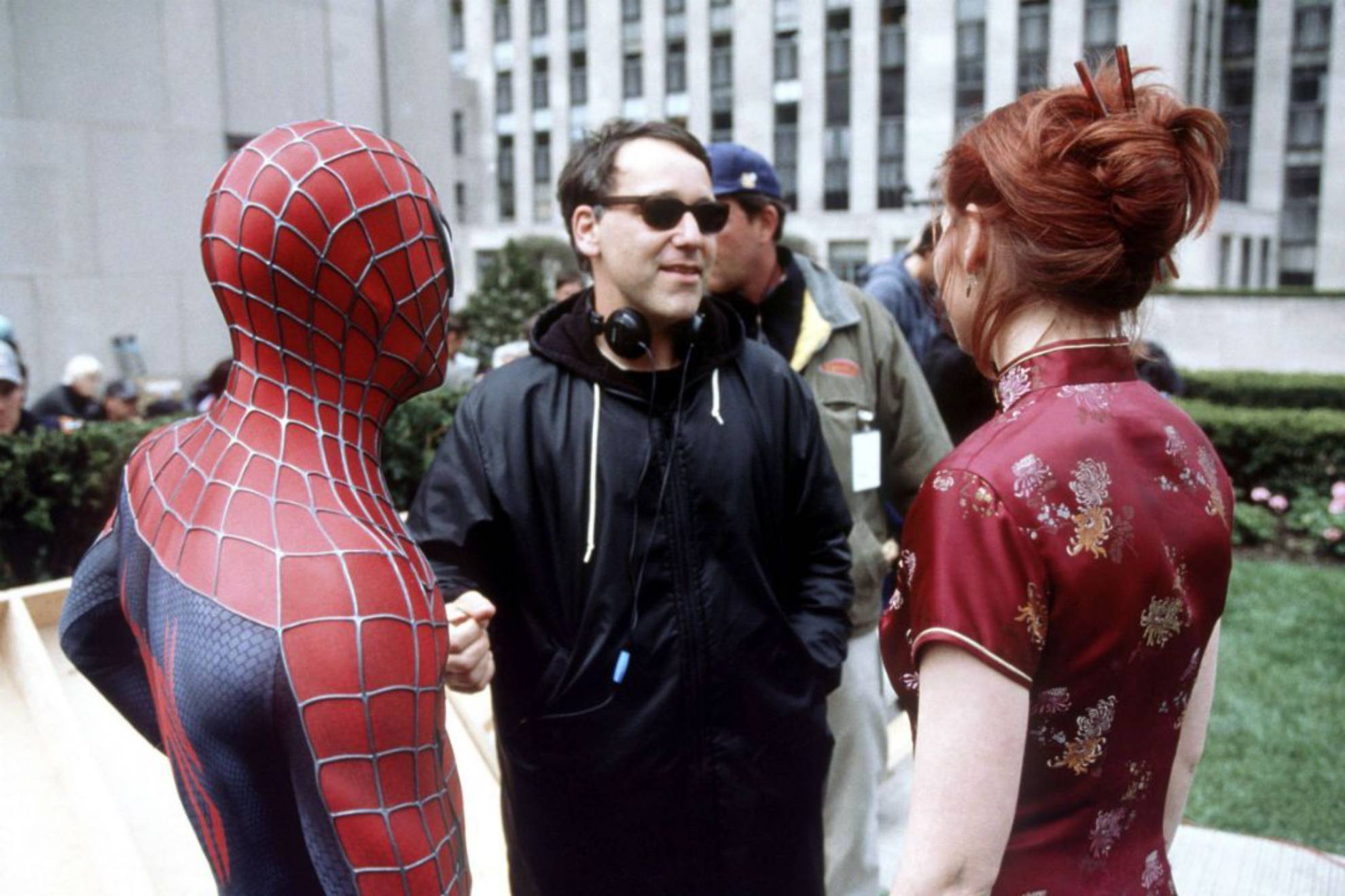Sam Raimi, withTobey Maguire and Kirsten Dunst.