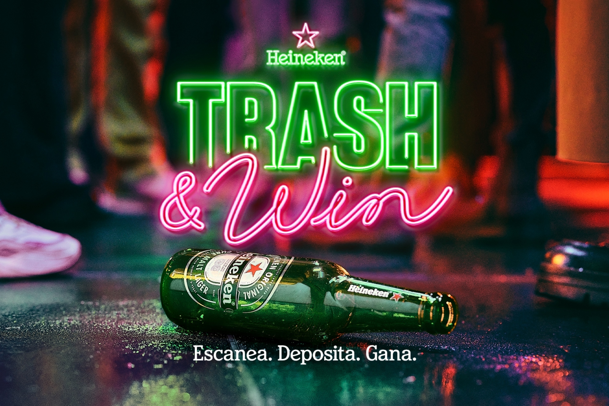 Trash&Win, la aplicacin de Heineken que permite obtener premios a cambio de botellas y latas vacas