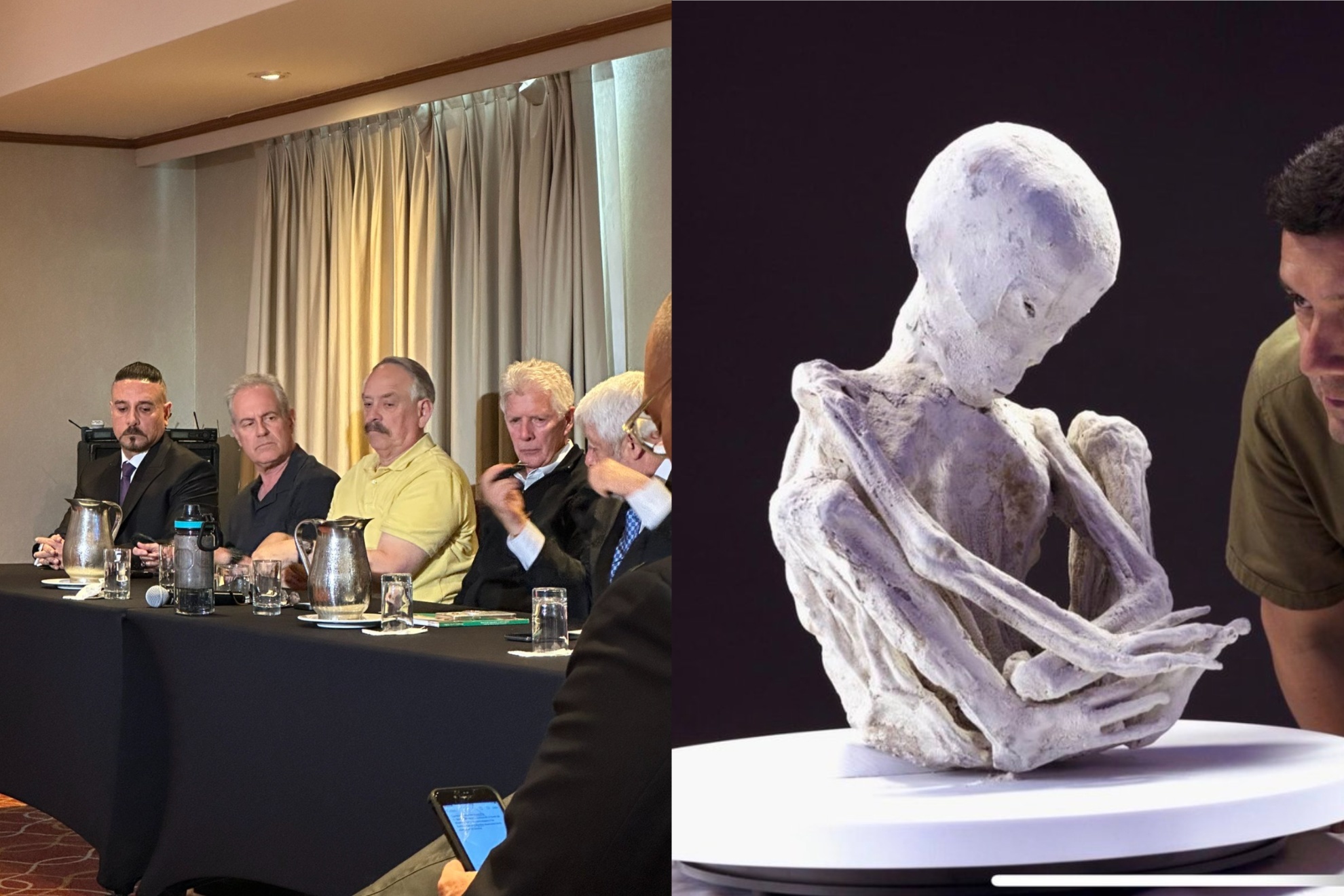 American doctors at the Peruvian Nazca Mummies presentation