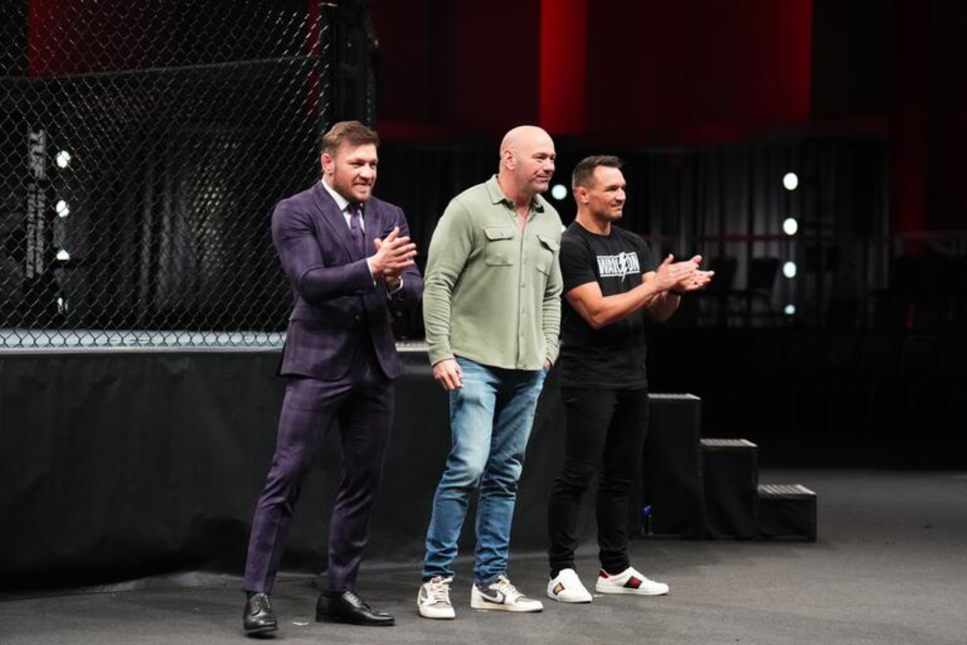 Michael Chandler, Dana White and Conor McGregor at The Ultimate Fighter