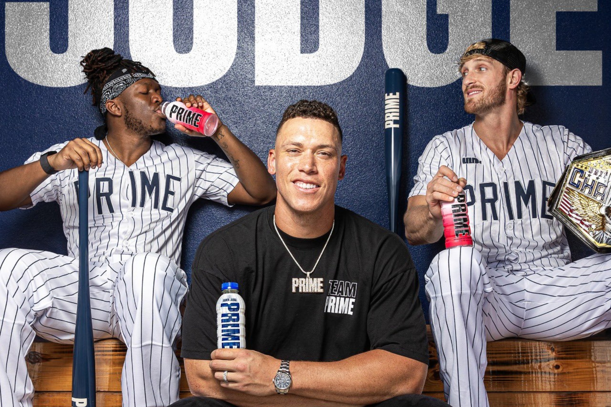 Aaron Judge is the new spokesperson for Logan Pauls PRIME energy drink