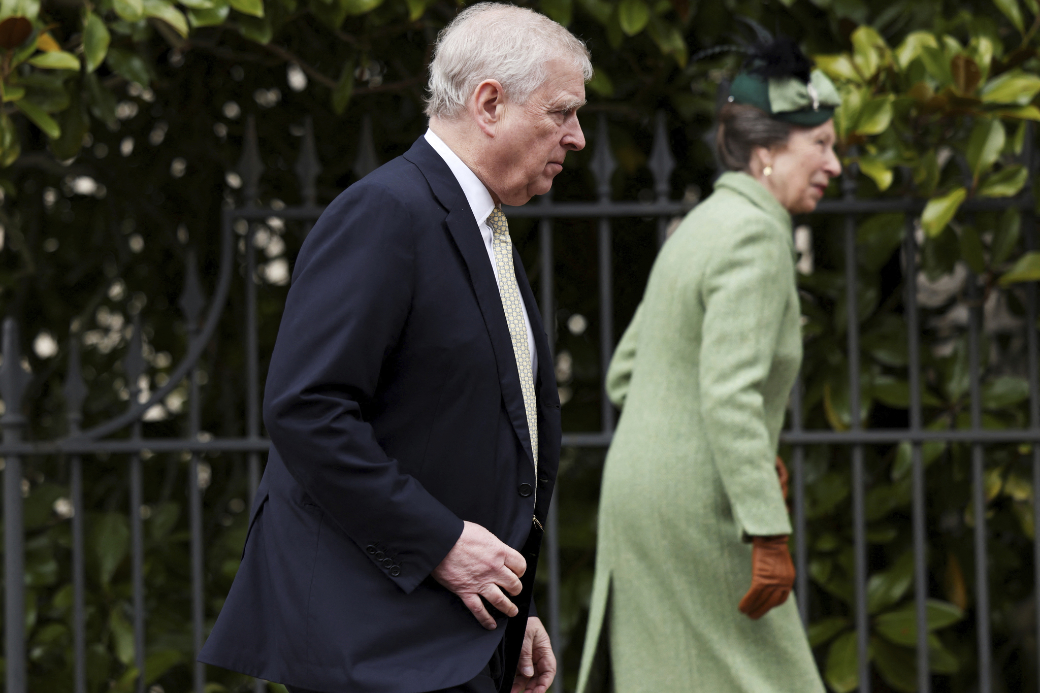 Britains Prince Andrew and Britains Princess Anne