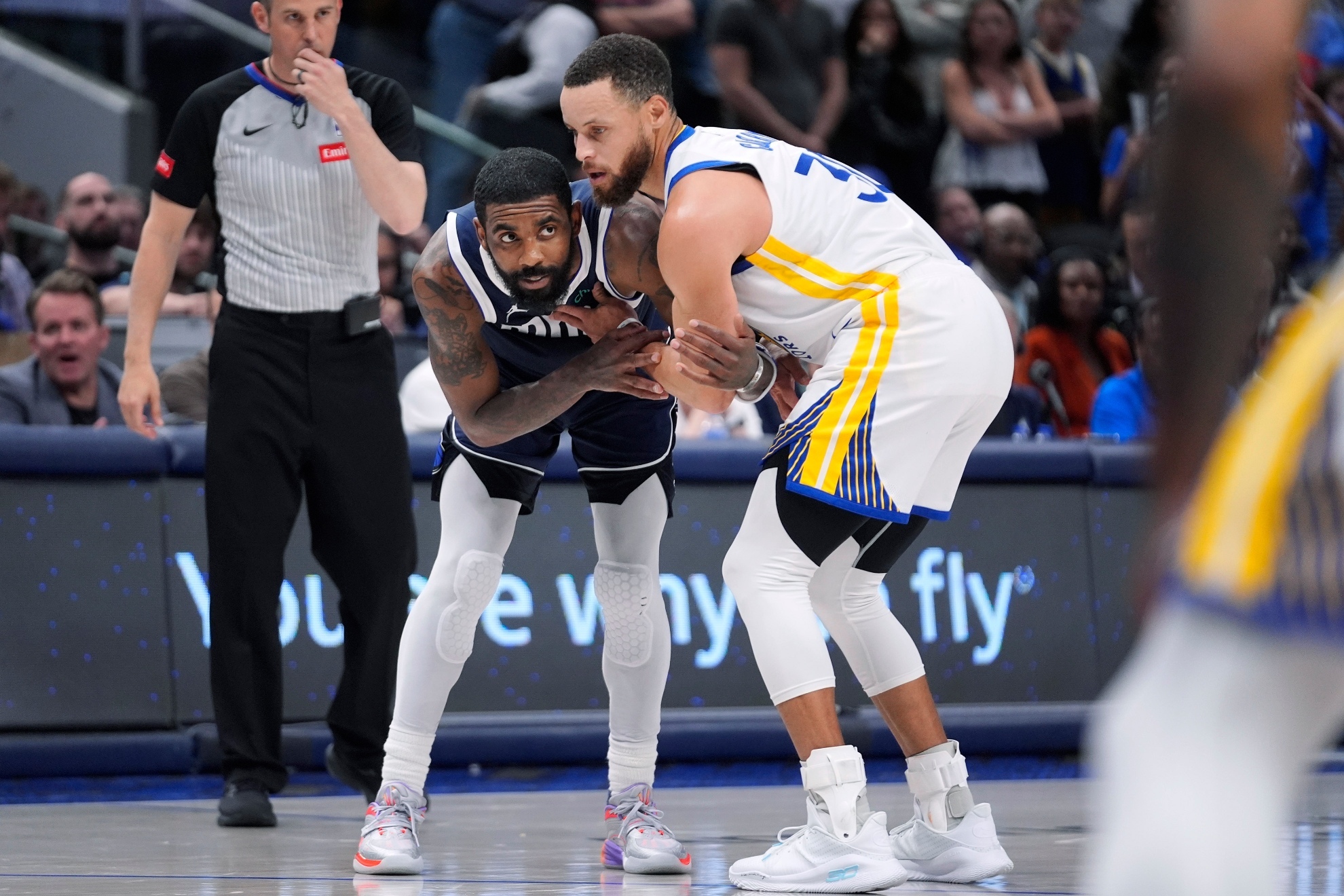Kyrie Irving guards Stephen Curry