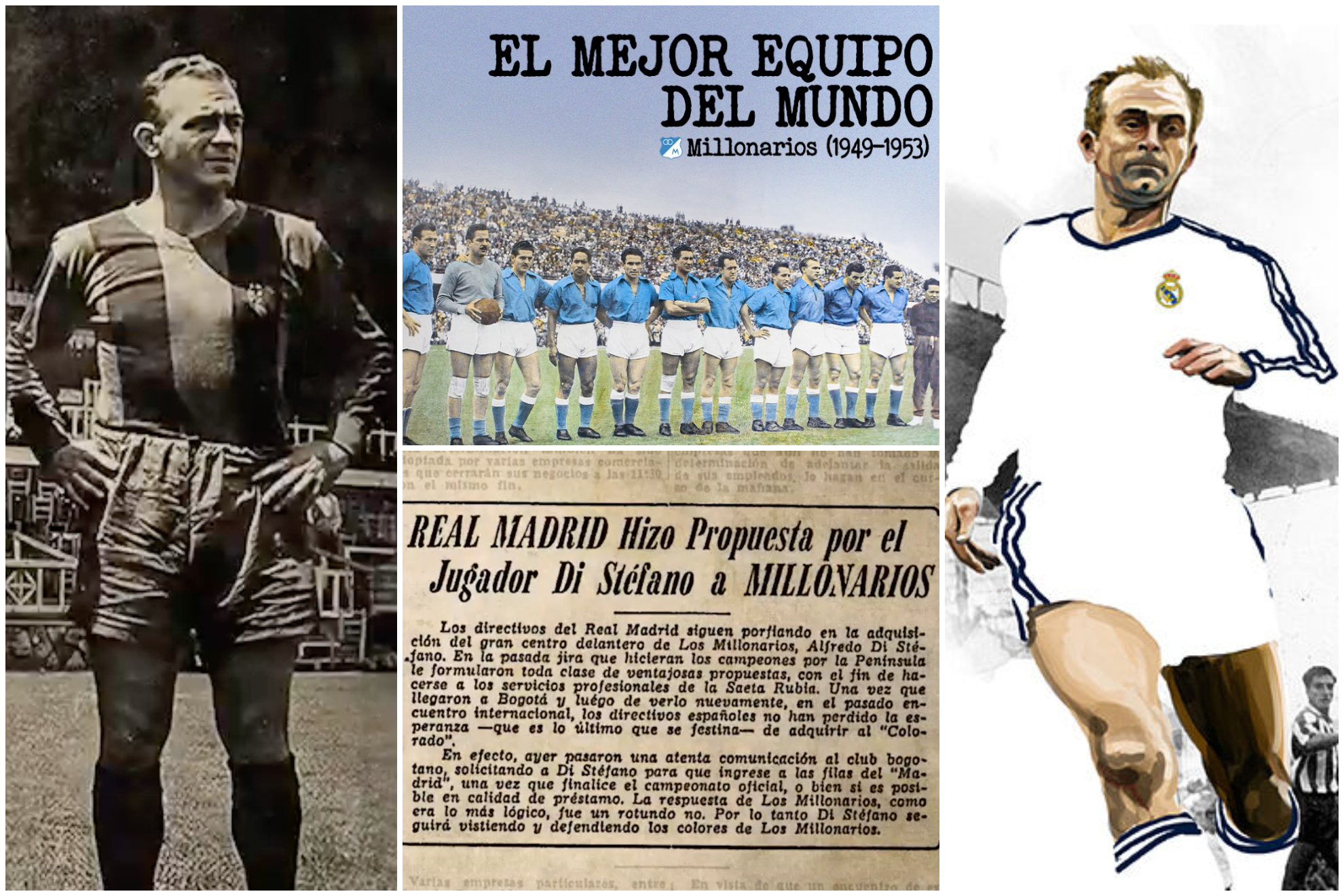 Historia de Millonarios y Di Stfano siendo El mejor equipo del mundo antes del Real Madrid (Seal Colombia - Marca)