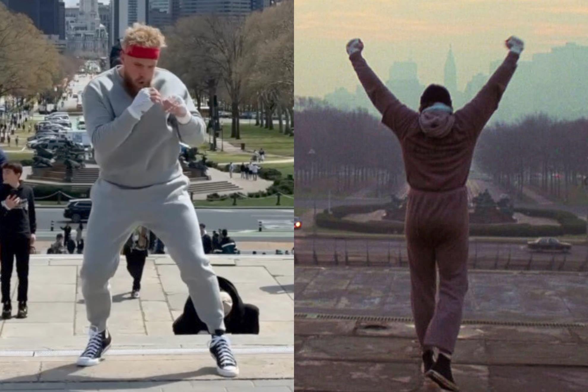 Jake Paul posted his own version of the Rocky training montage video