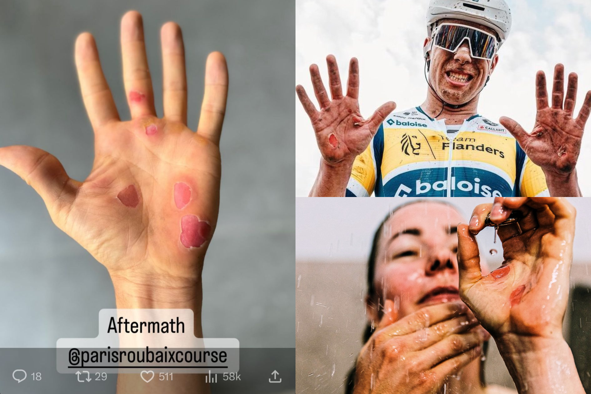 La Pars-Roubaix se ceba con casi todas las manos de los ciclistas