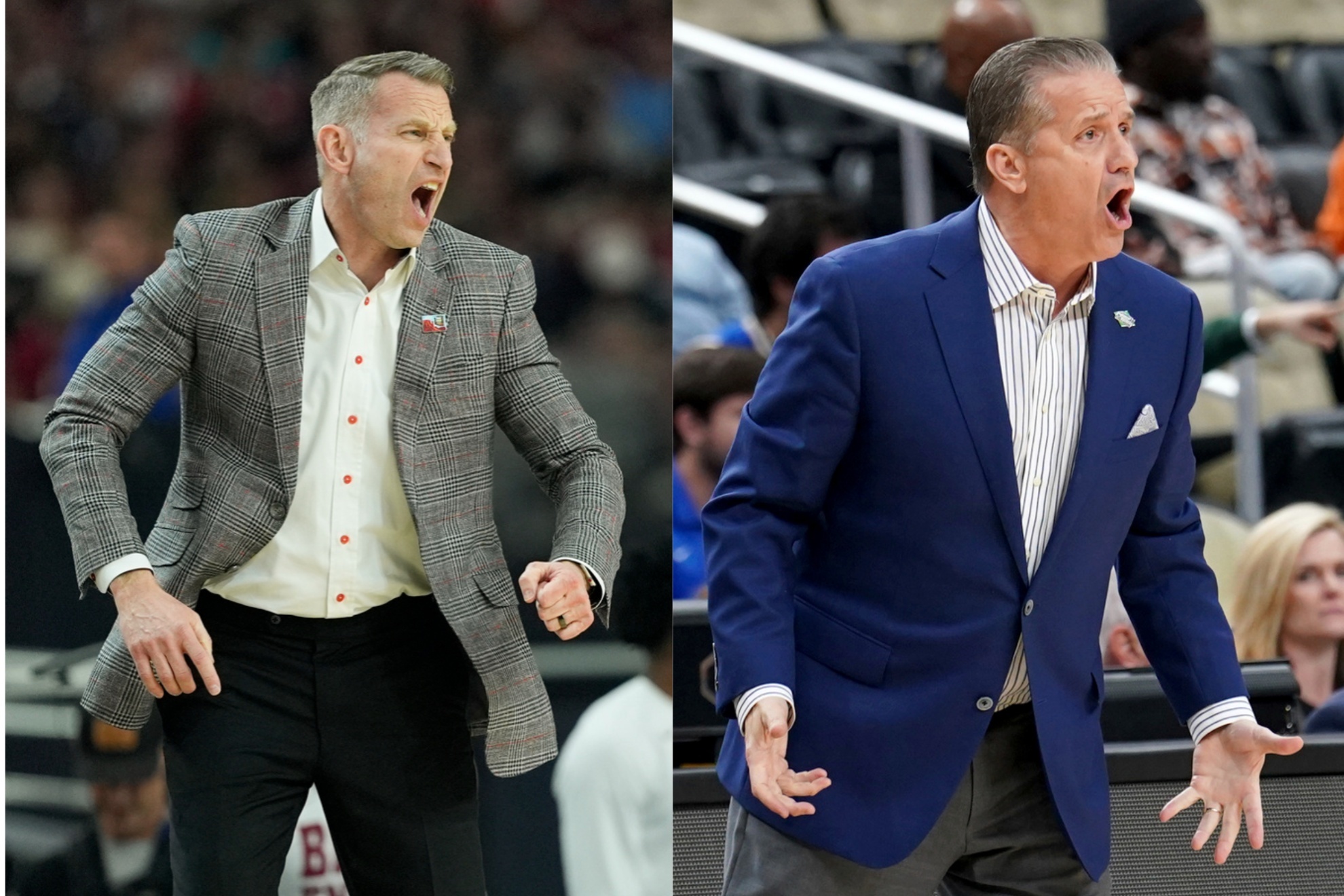 Nate Oats (L) would be the ideal candidate to replace John Calipari at Kentucky.