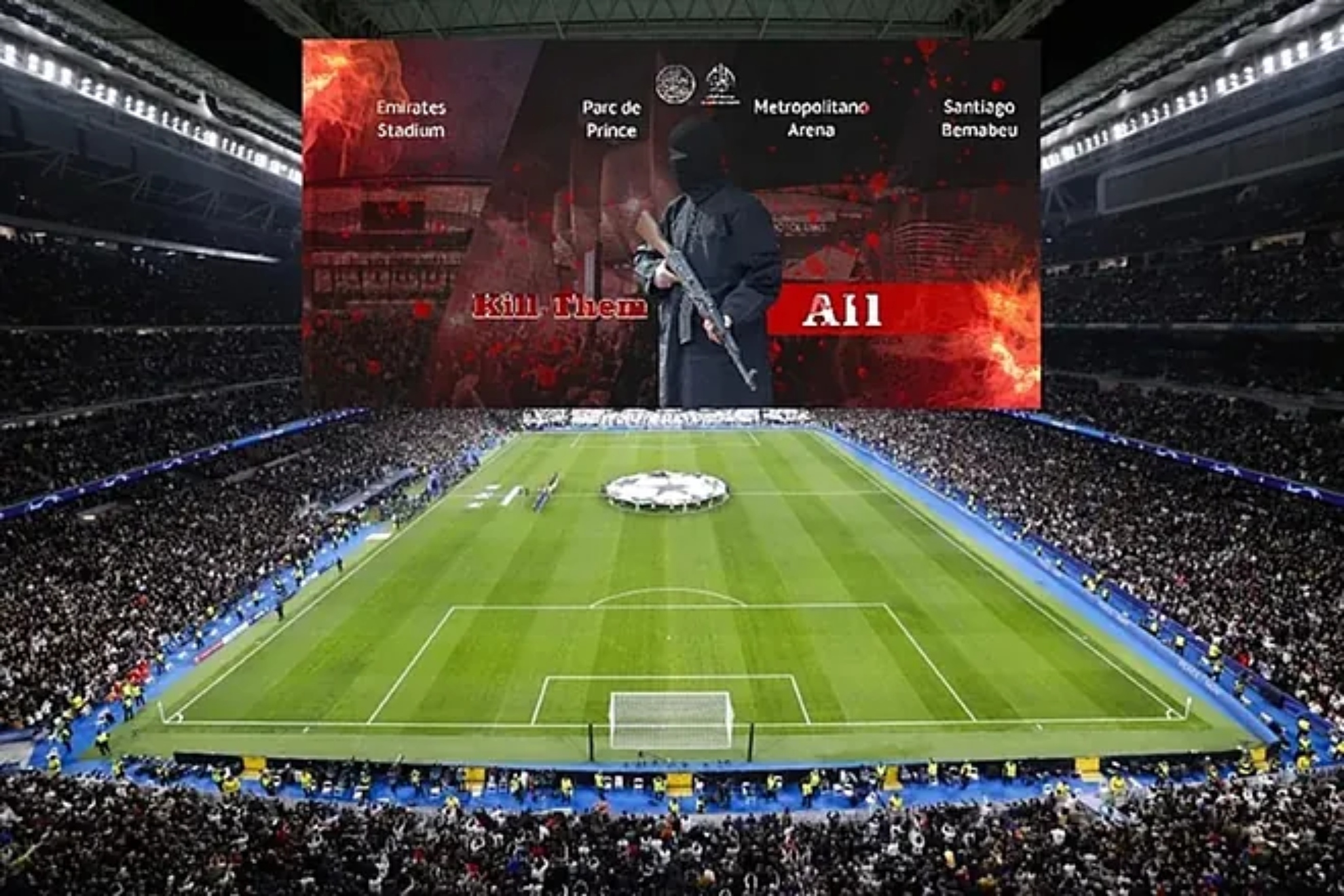 Terrorists threaten Champions League quarterfinals provoking chaos with violent message