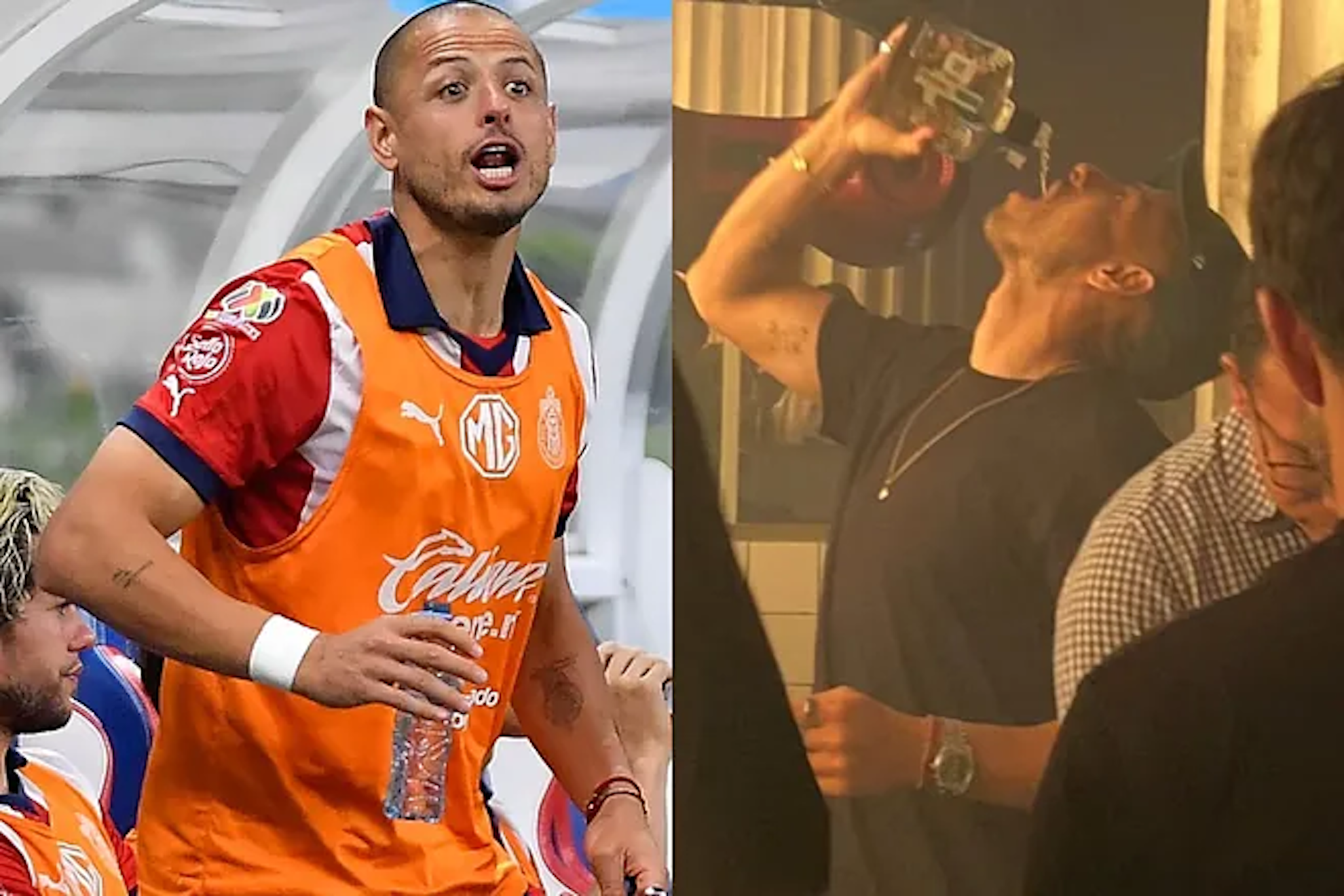 New photos of ex-Manchester United striker Chicharito at a party cause controversy on social media