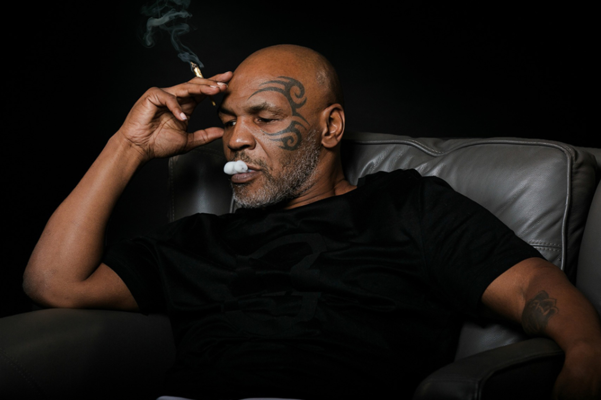 Mike Tyson smoking cannabis