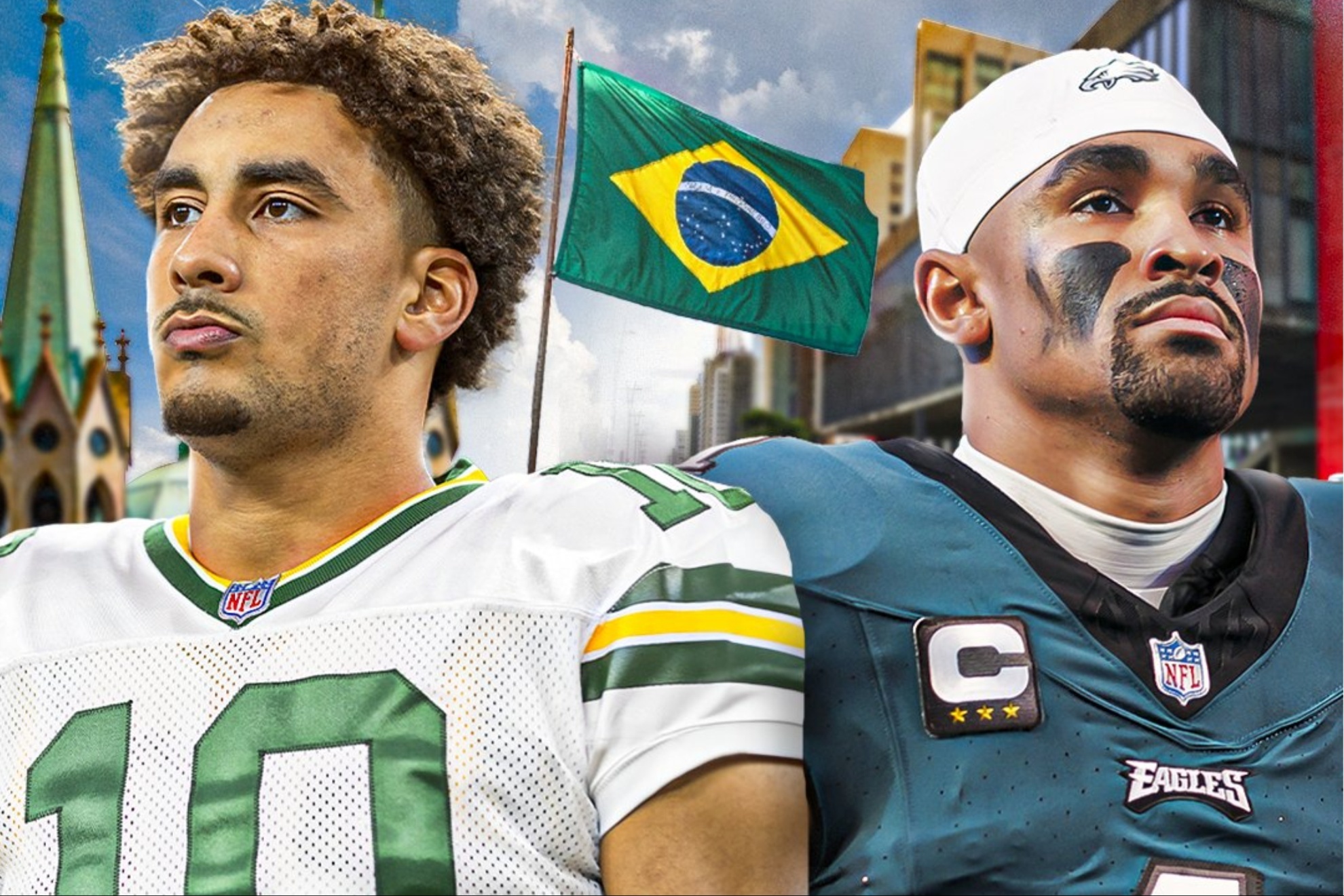 Jordan Love (Packers) and Jalen Hurts (Eagles) will clash in Sao Paulo in Week 1.