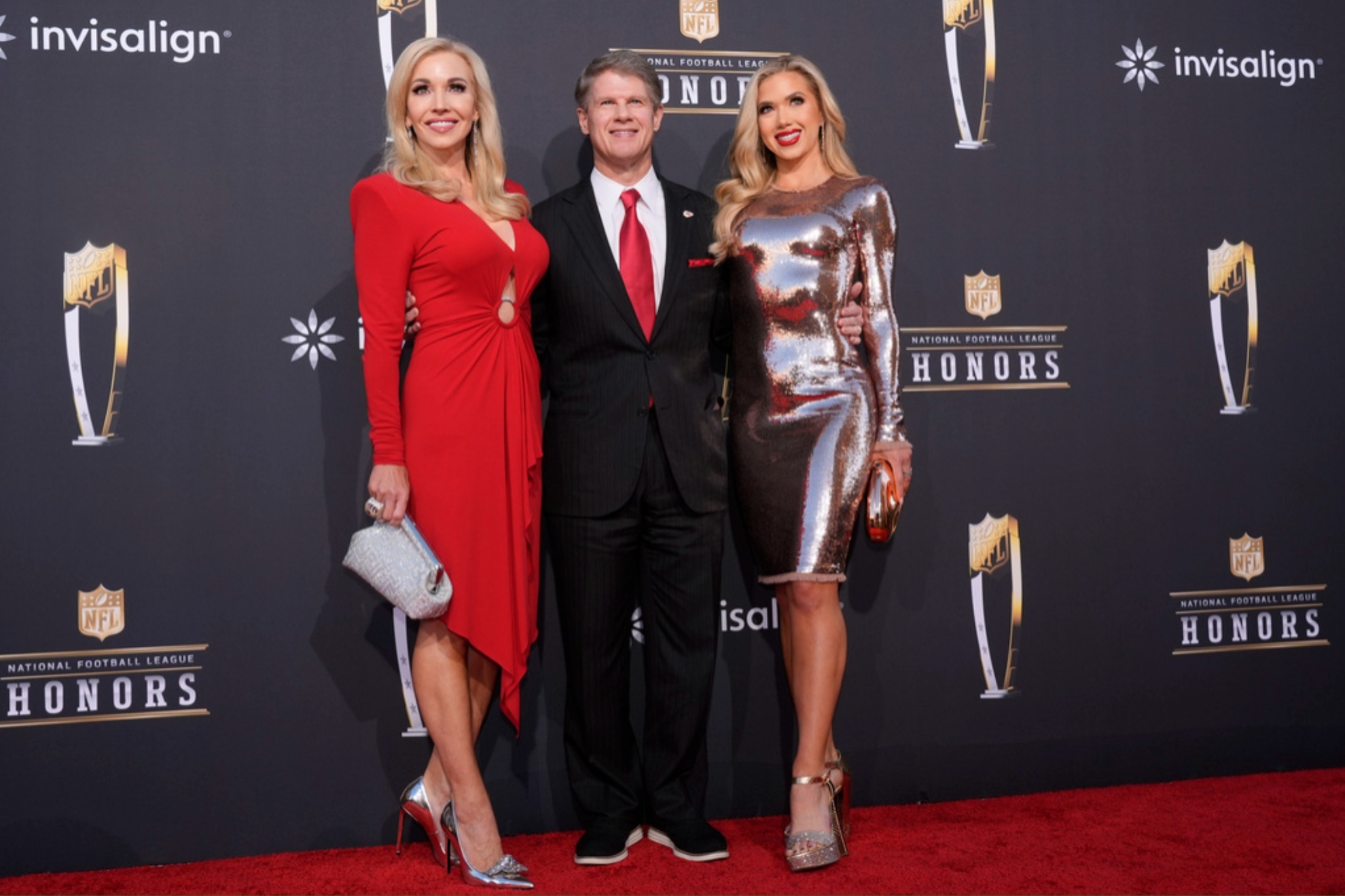 Clark Hunt is the second wealthiest team owner of the NFL. Here with his wife Tavia (L), and his daughter Gracie.