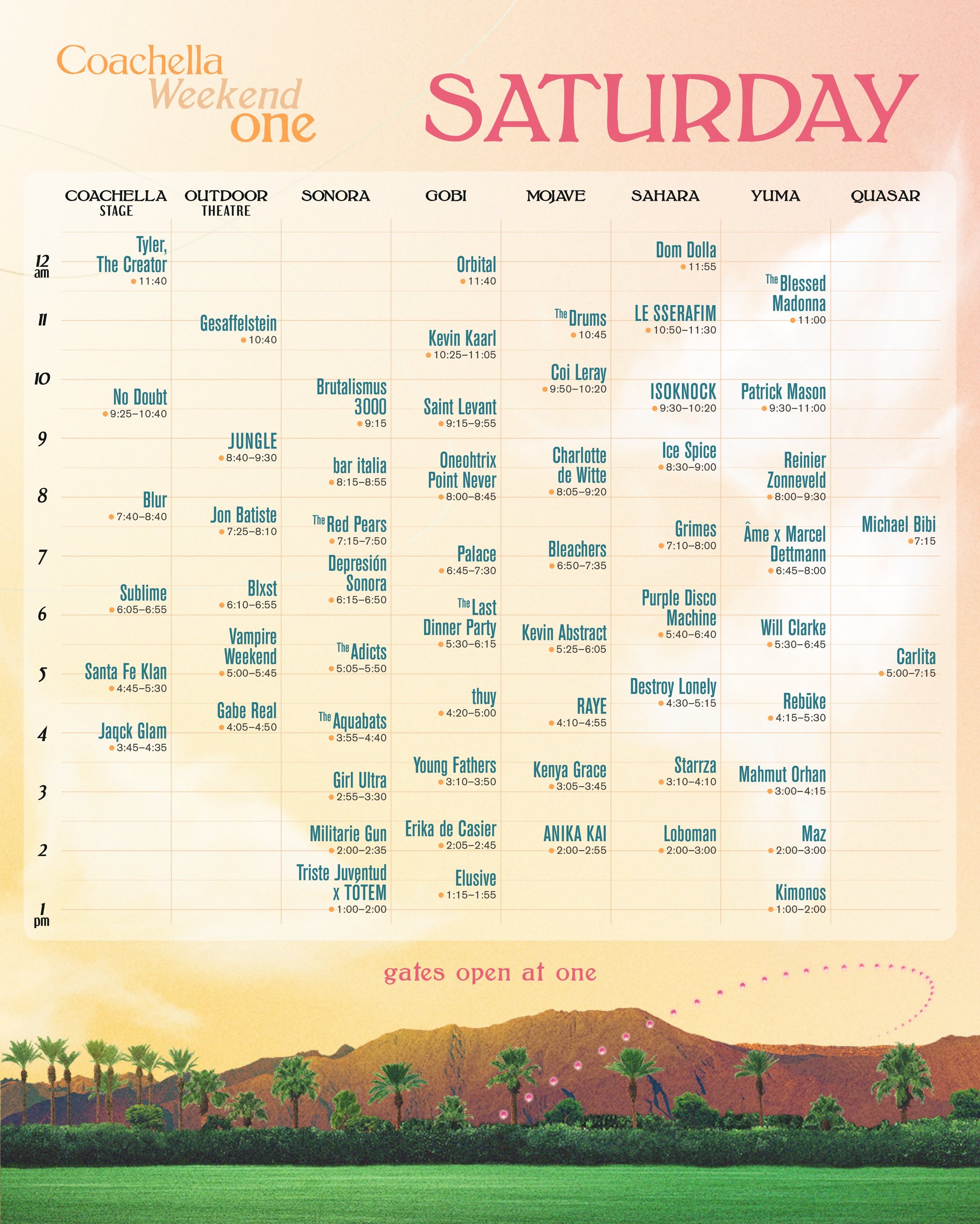 Coachella 2024 dates, lineup and order of performances at the world