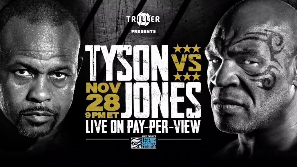 Cartel del Tyson vs Jones de 2020.